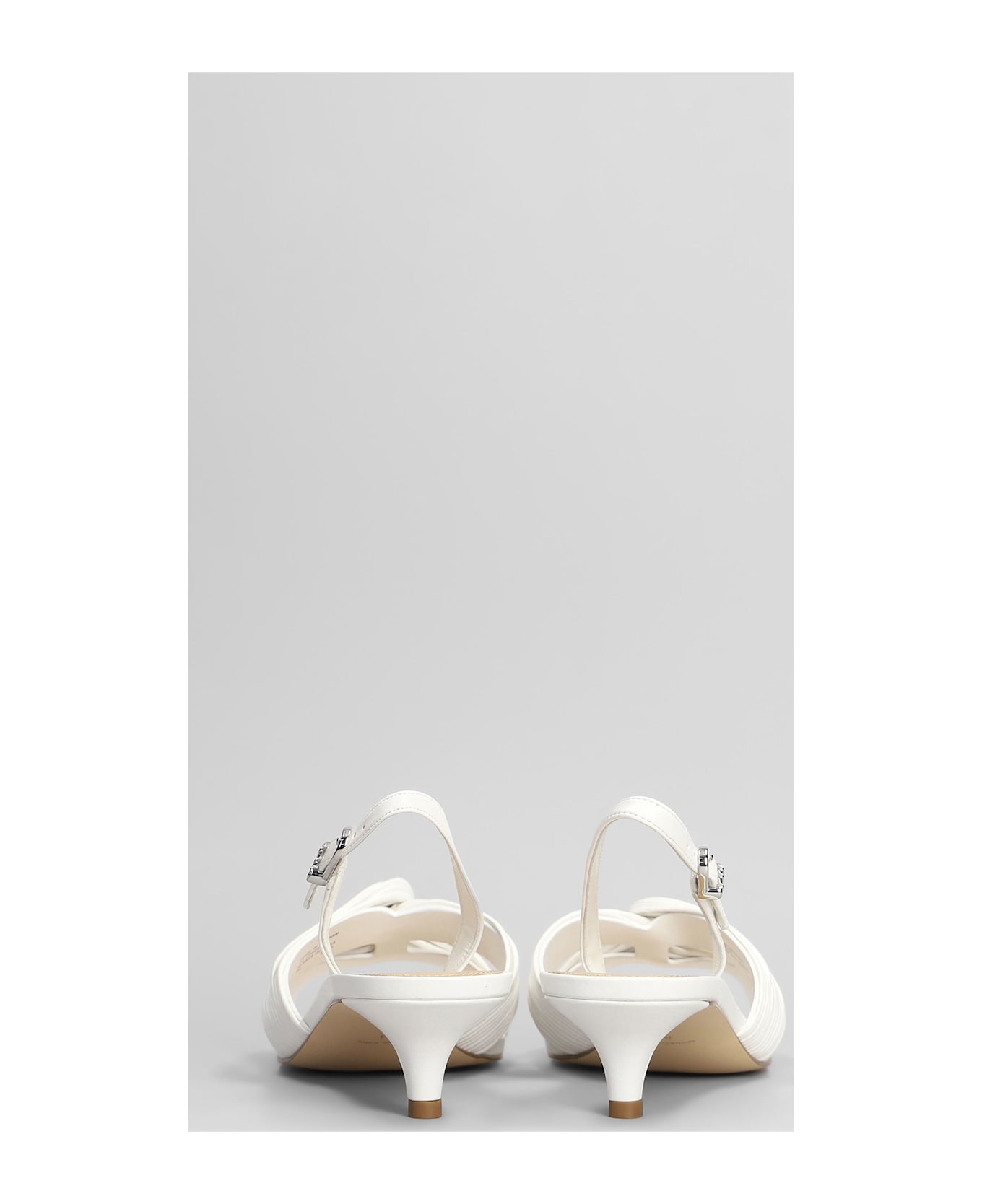 Michael Kors Alessia Sandals In White Leather - white