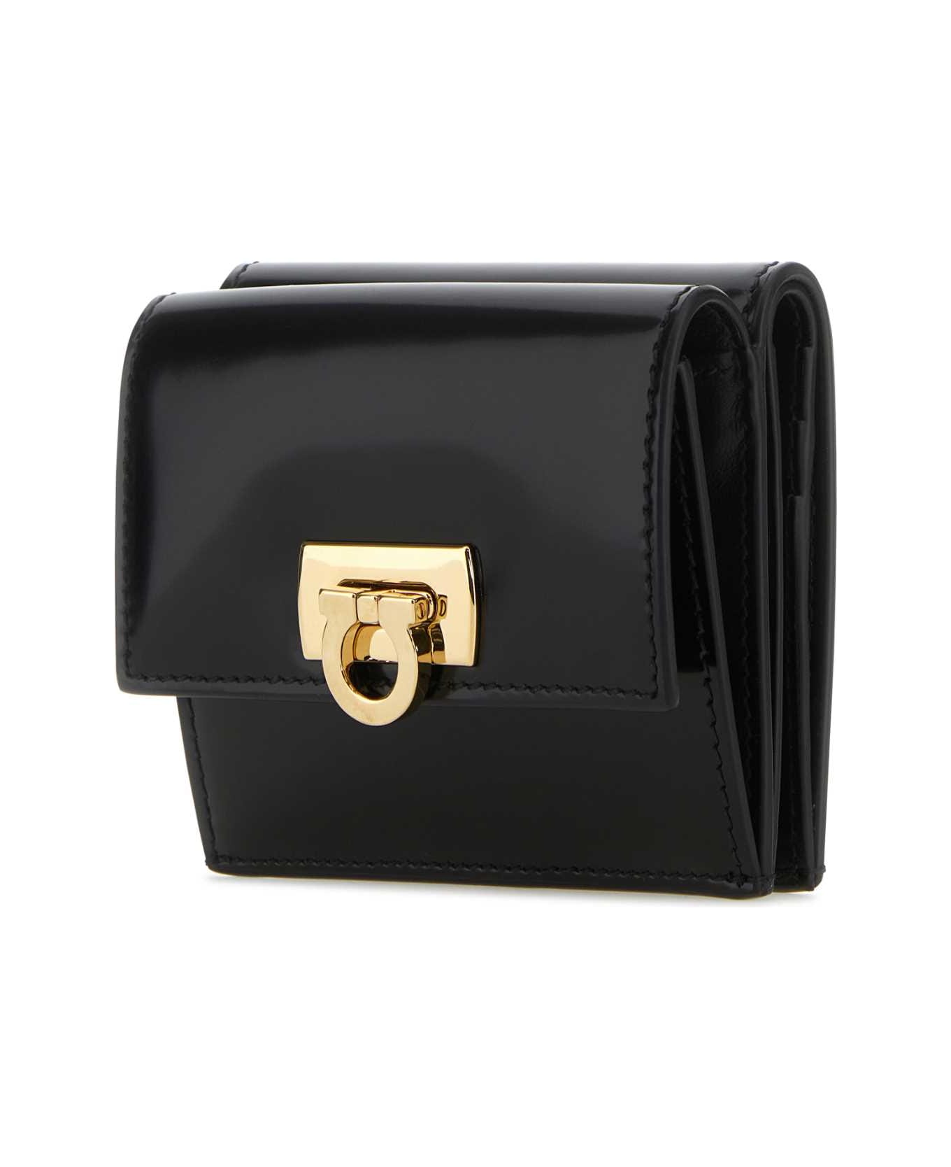 Ferragamo Black Leather Wallet - NERO