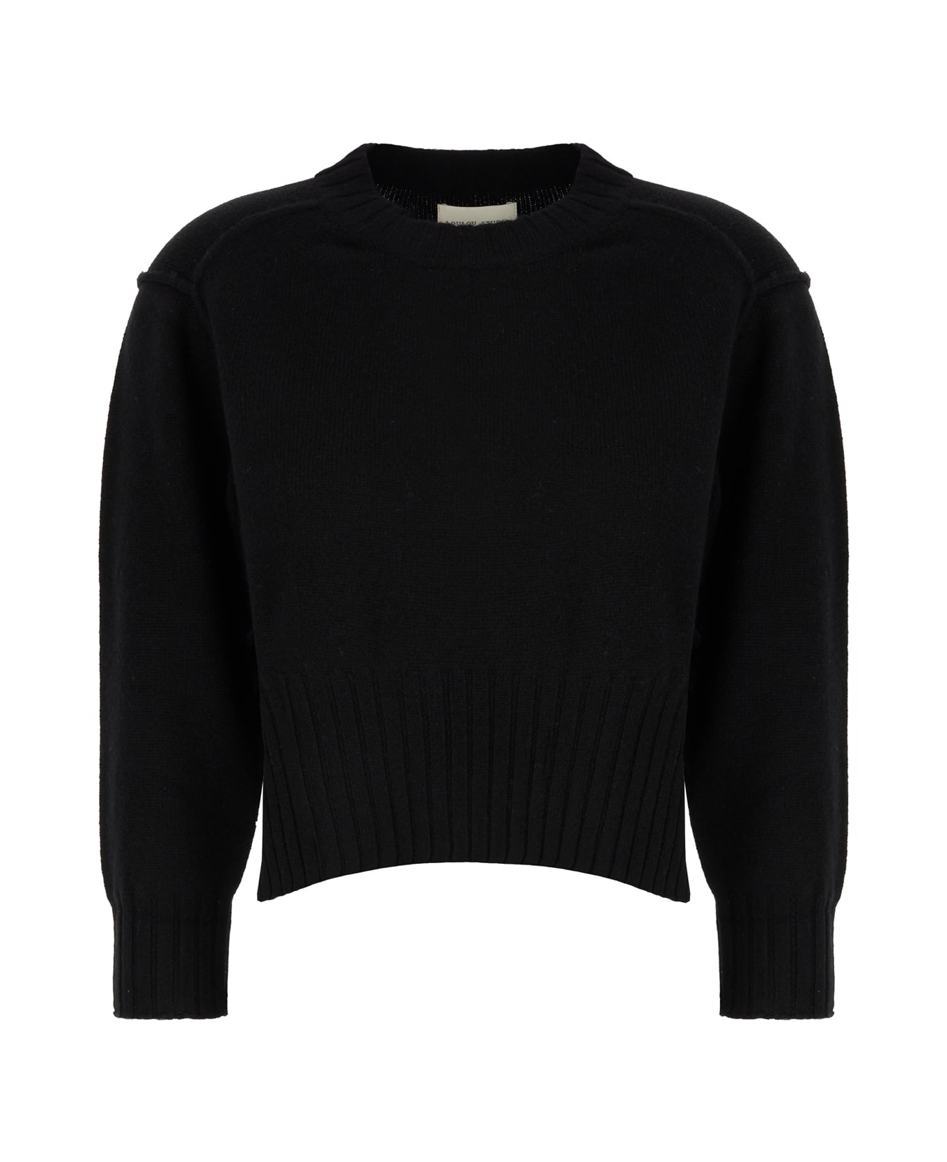 Loulou Studio Black Cashmere Lian Sweater - BLACK