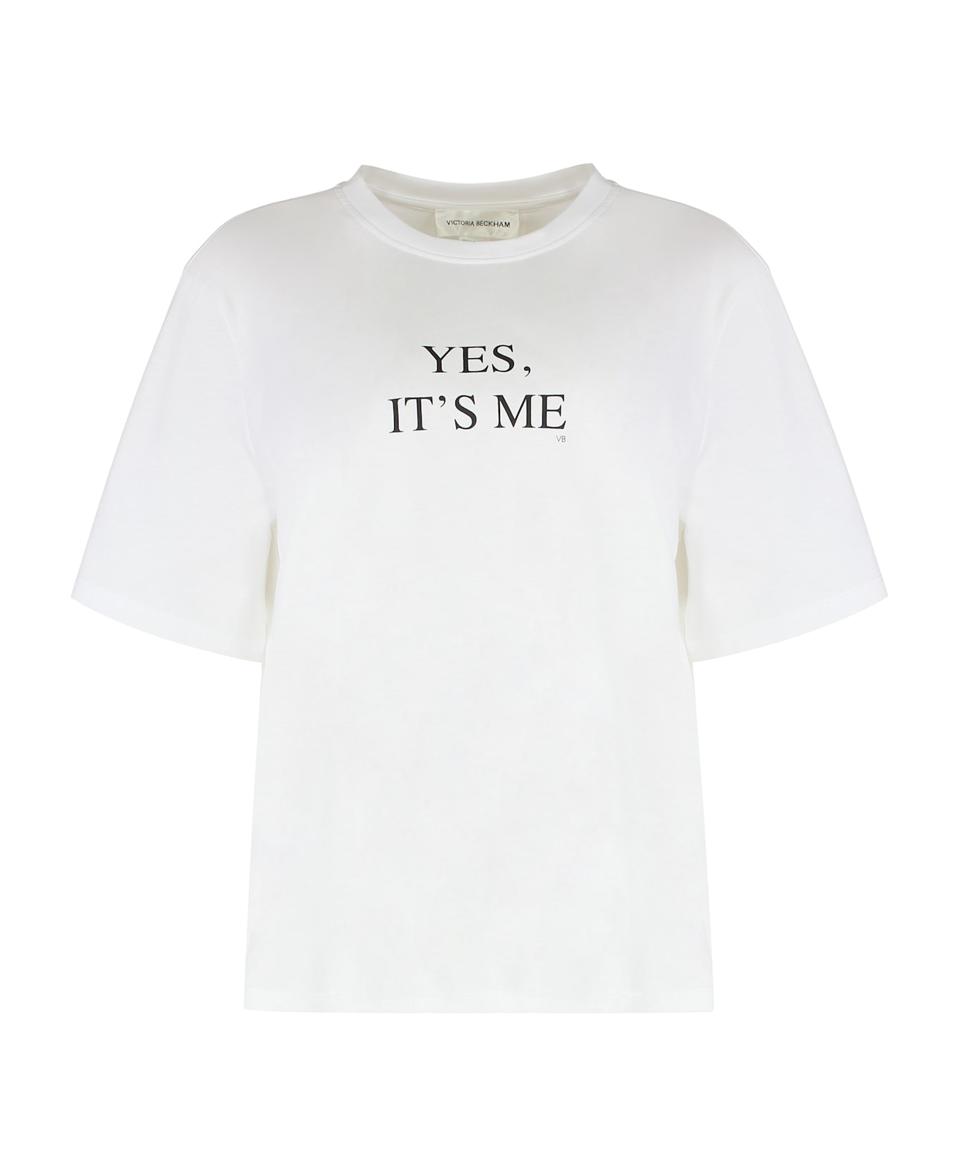 Victoria Beckham T-shirt In Cotton With Print - White