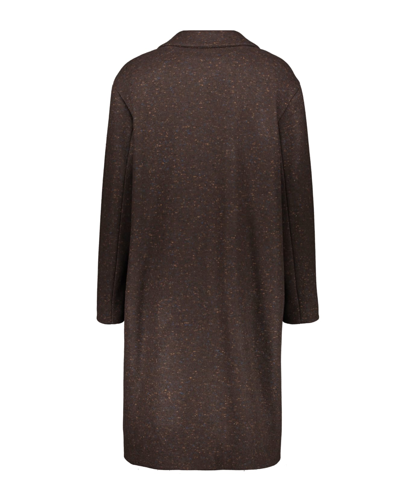 Agnona Double-breasted Cashmere Coat - brown