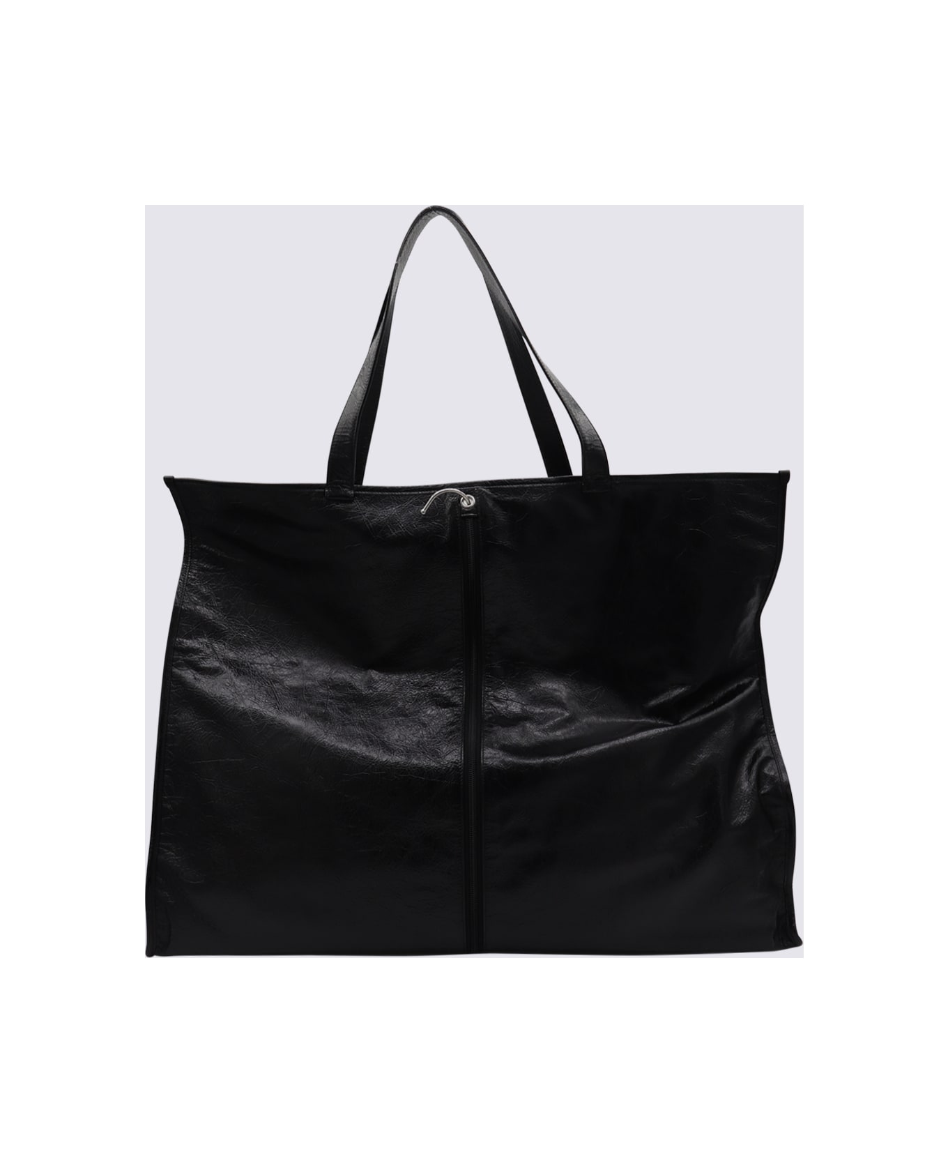 Balenciaga Black Leather Tote Bag - Black