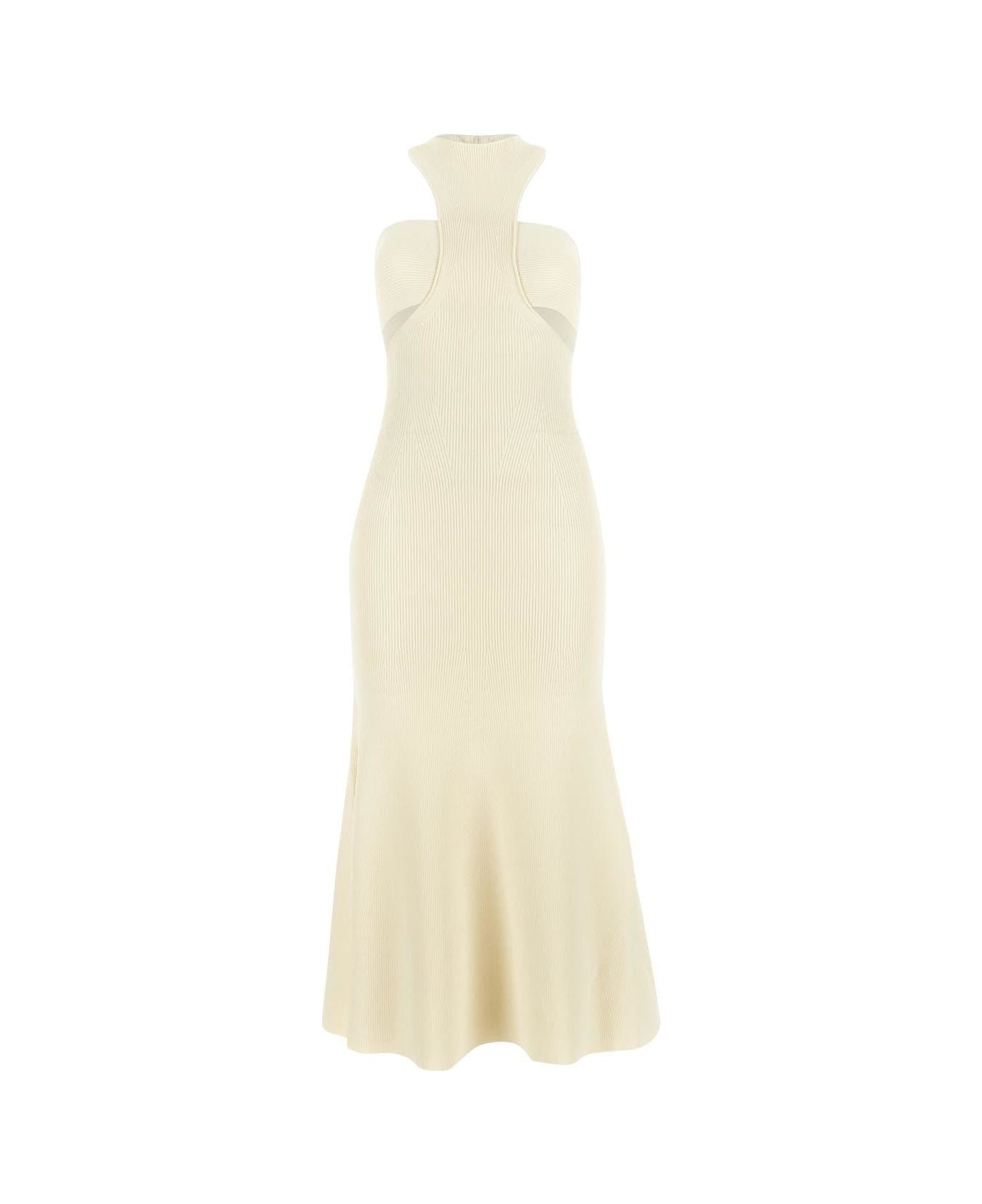 Alexander McQueen Ribbed Knit Dress - Bianco