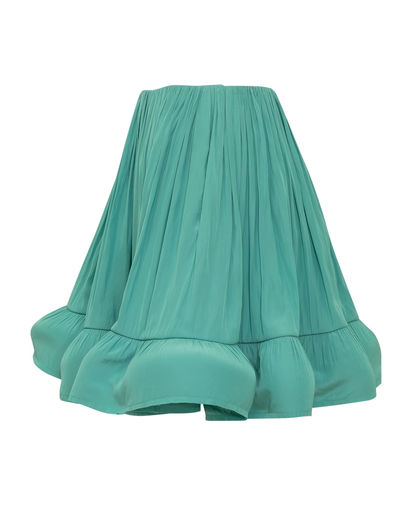 Lanvin Charmeuse Ruffle Skirt - GREEN スカート