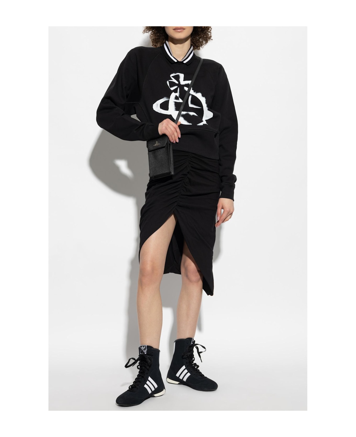 Vivienne Westwood Short Oversize Sweatshirt - BLACK