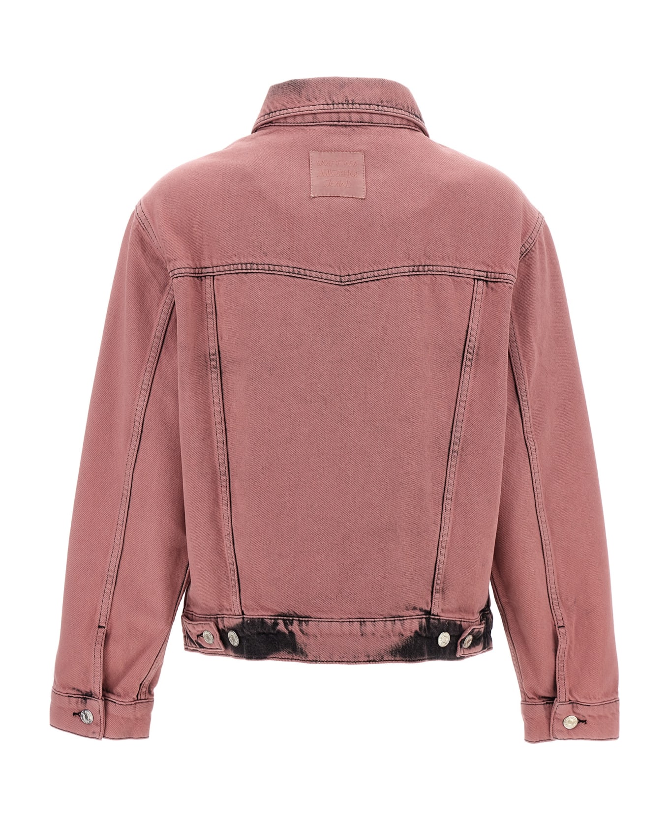 M05CH1N0 Jeans Pink Cotton Jeans Jacket - Pink