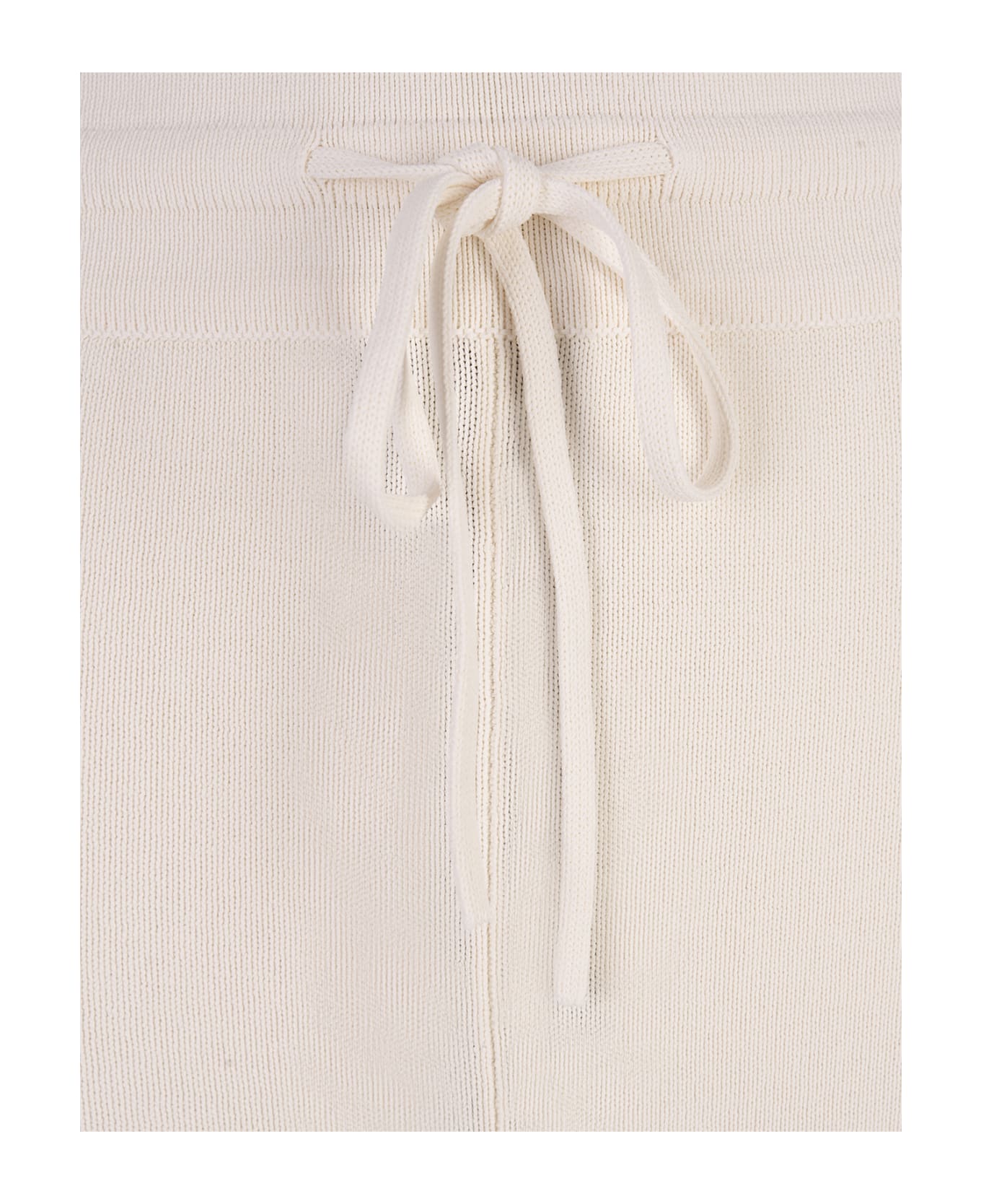 Ermanno Scervino White Trousers With Drawstring - White ボトムス