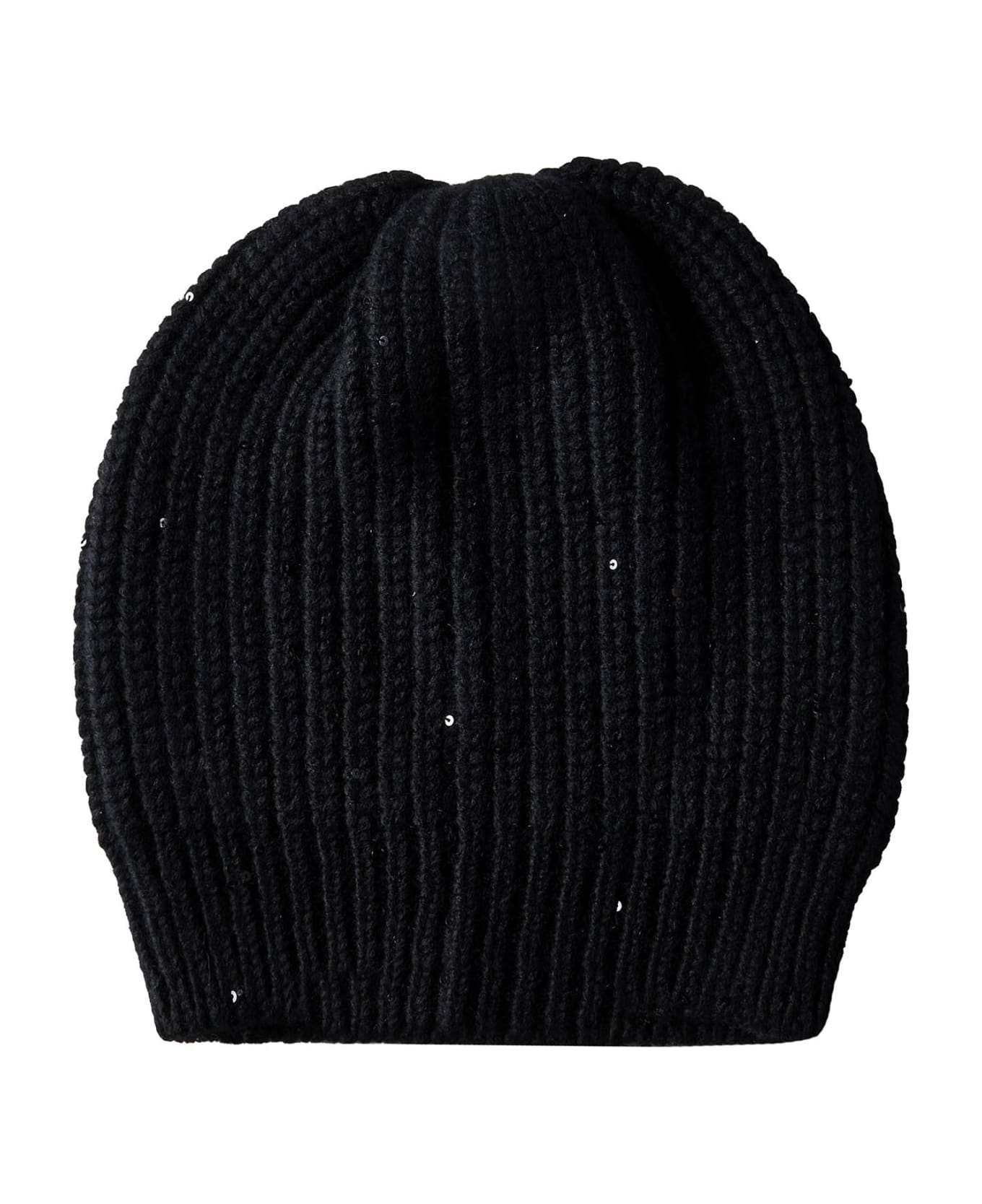 Brunello Cucinelli Ribbed Knit Beanie - Nero 帽子