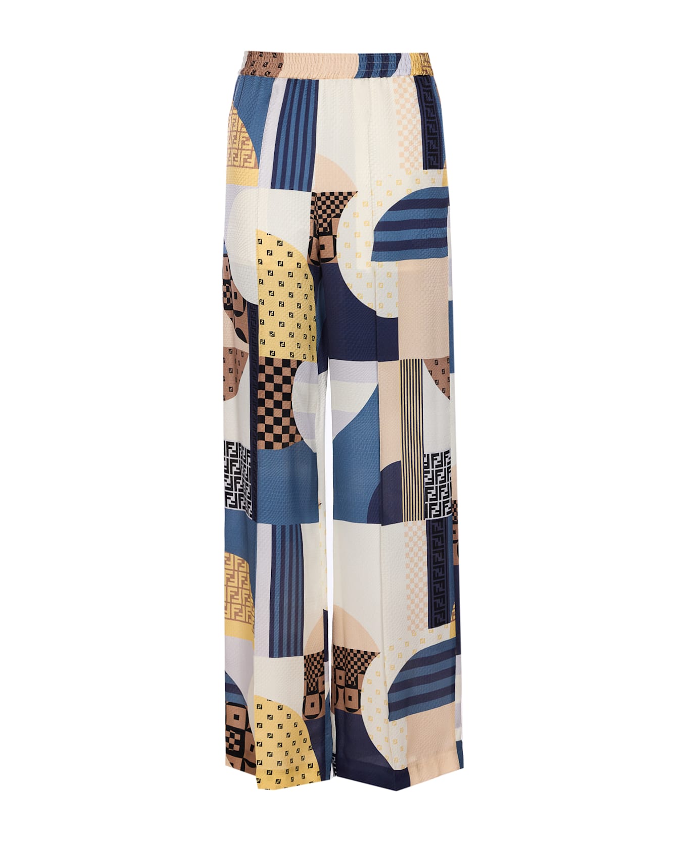 Fendi Patchwork Pants - BLUE