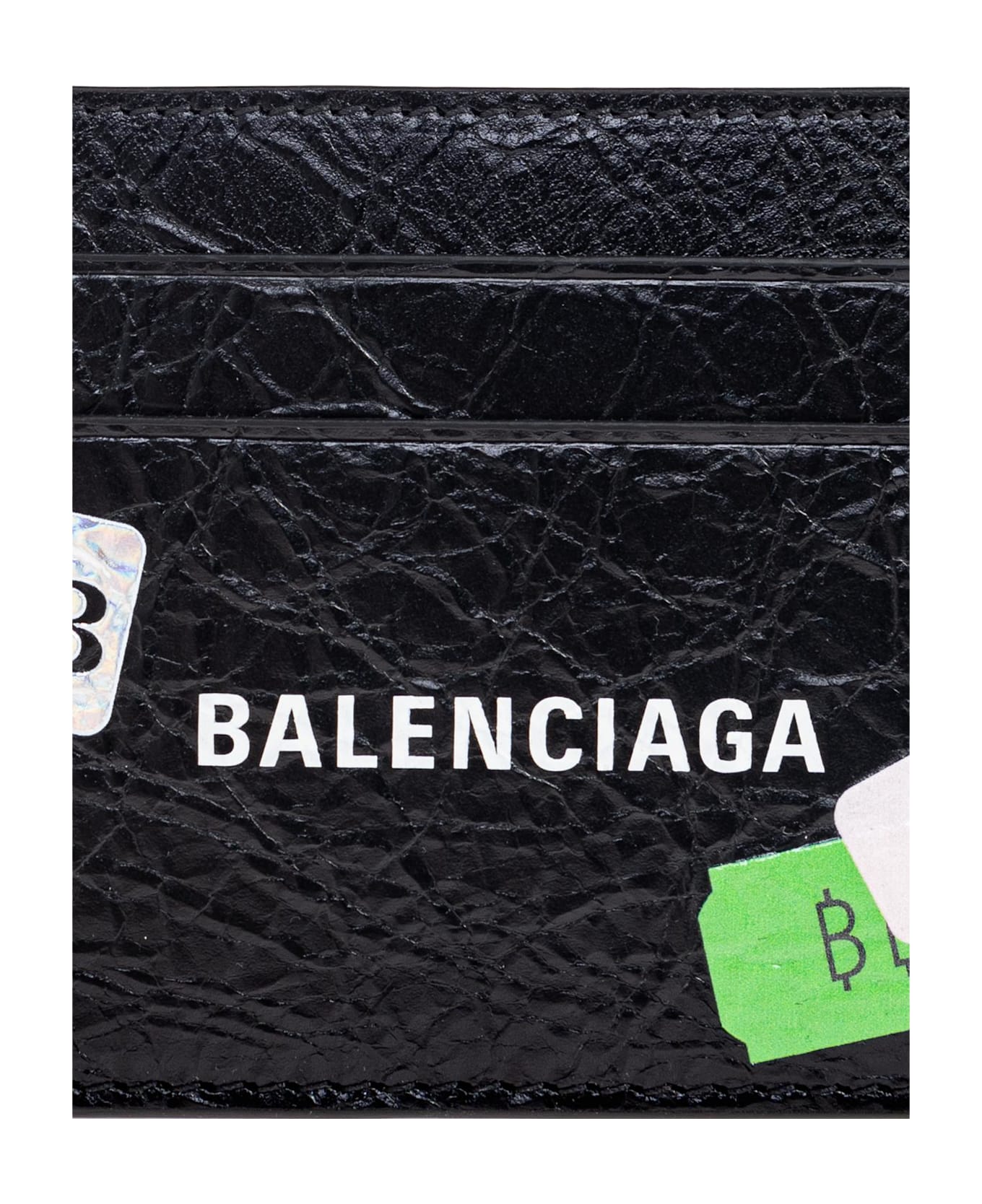 Balenciaga Leather Card Holder - BLACK