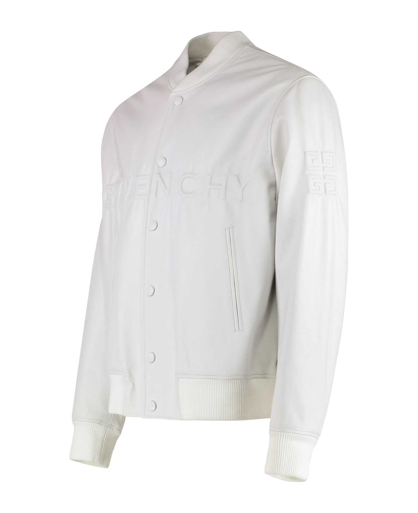 Givenchy Lambskin Bomber Jacket - White