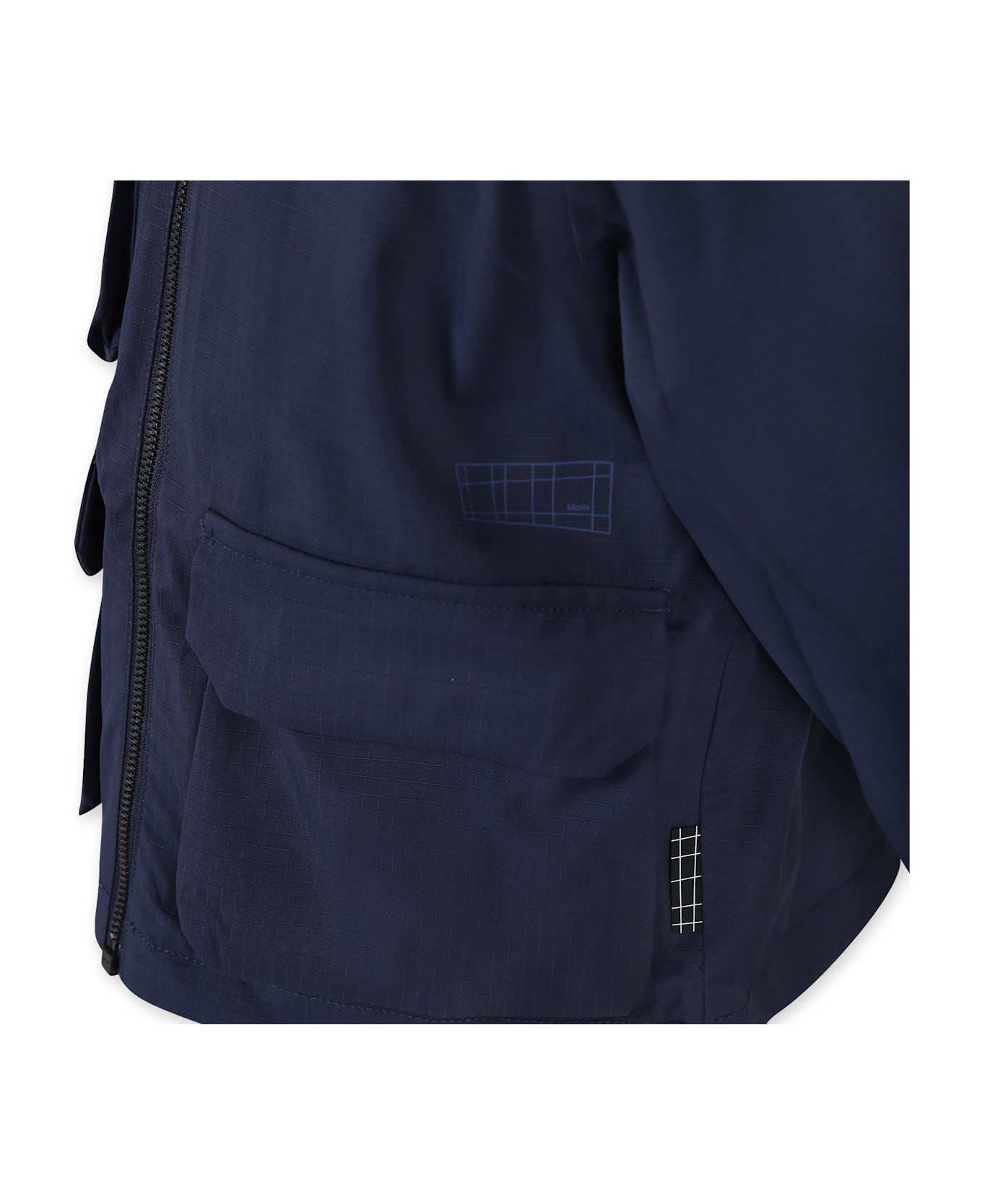 Molo Blue Windbreaker Jacket For Boy With Logo - Blue