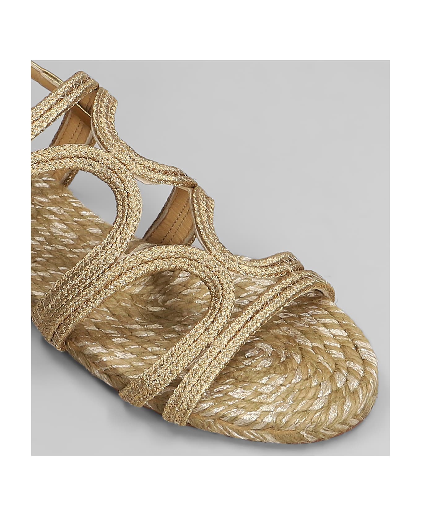 Castañer Pitra-266 Flats In Gold Fabric - gold