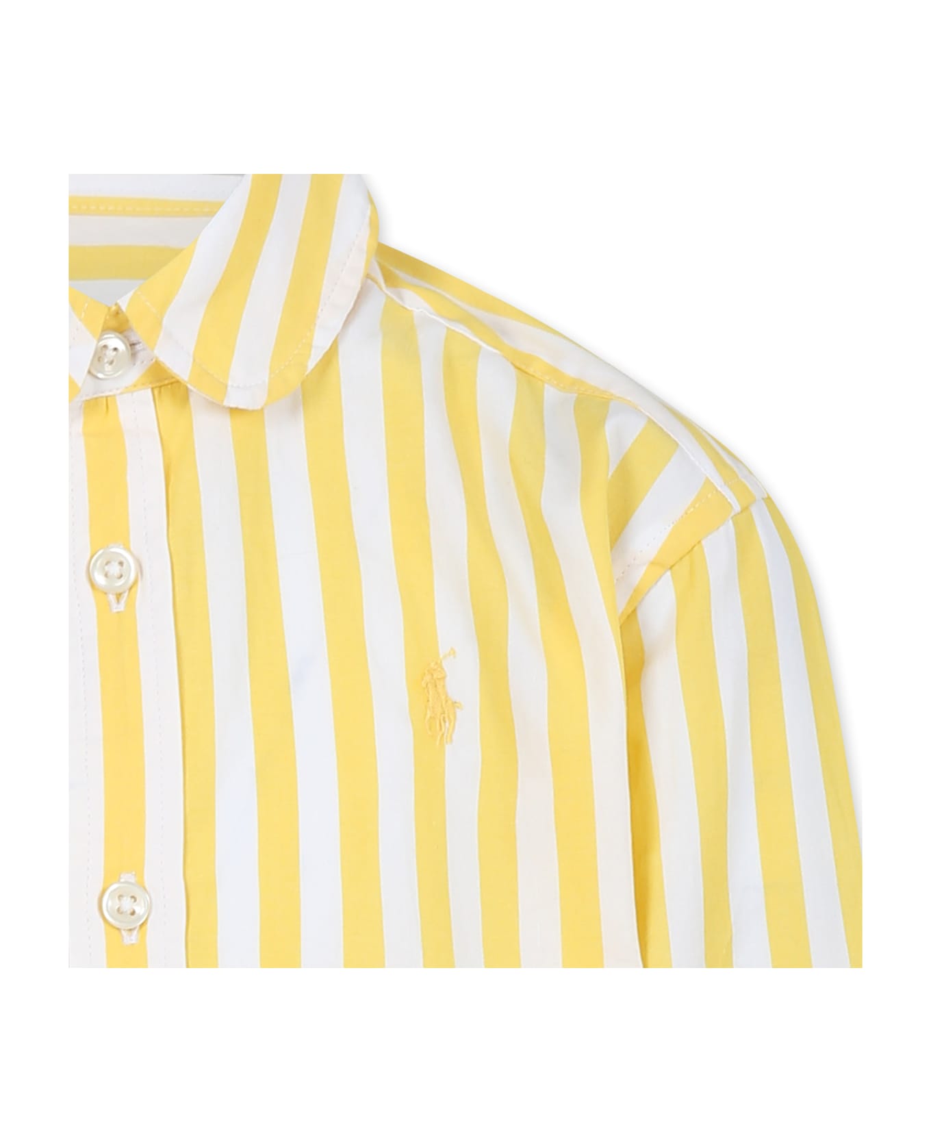 Ralph Lauren Yellow Shirt For Girl With Horse - Yellow