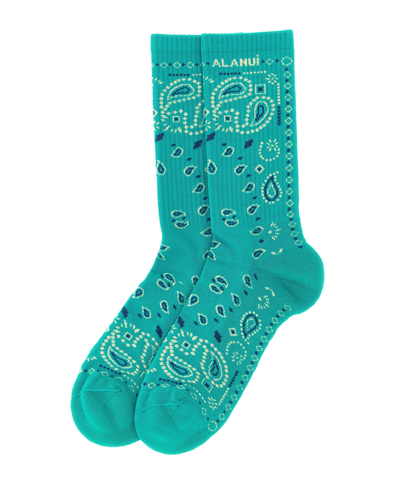 Alanui 'bandana' Socks - Light Blue