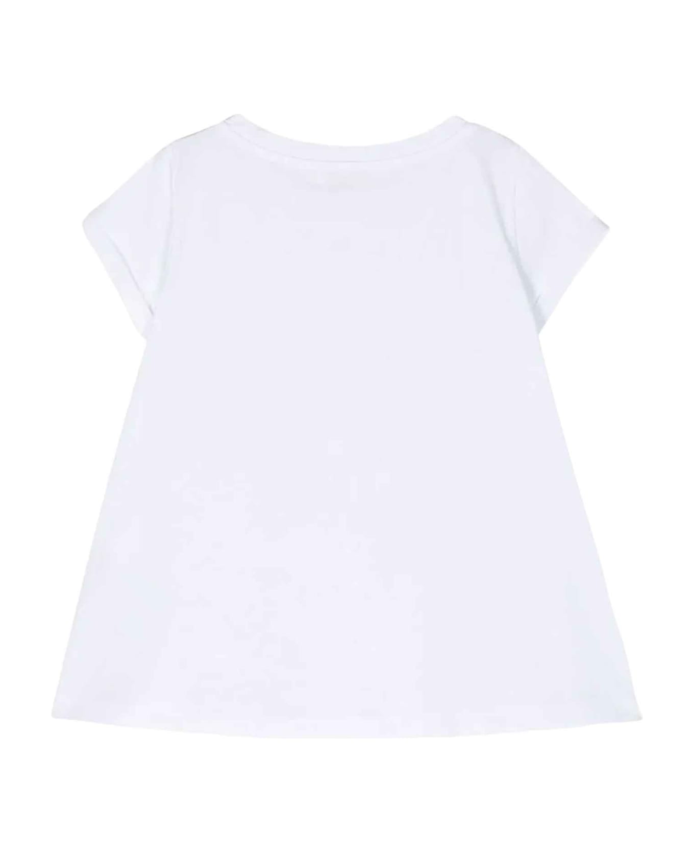 Monnalisa White T-shirt Girl - C Tシャツ＆ポロシャツ