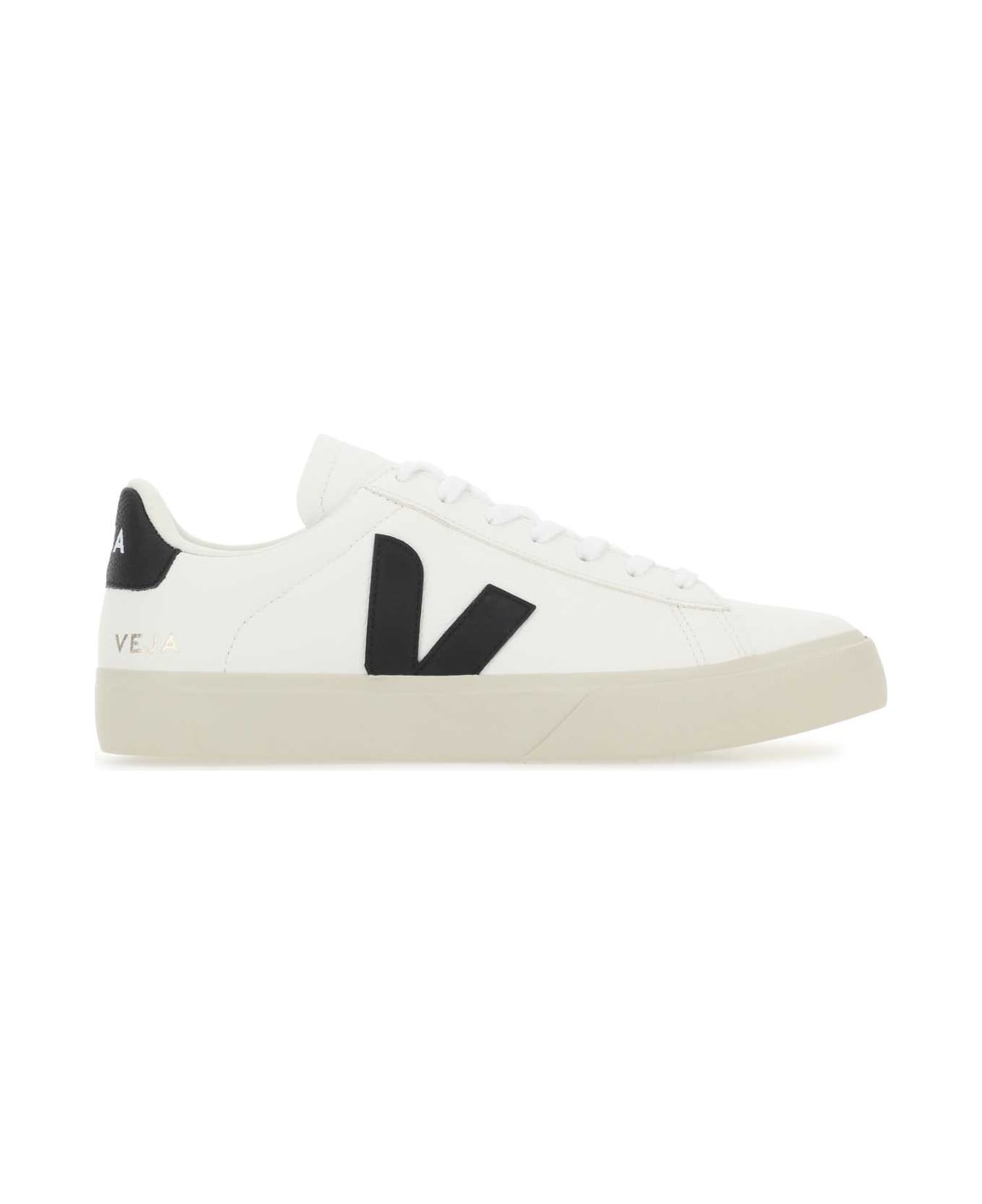 Veja White Chromefree Leather Campo Sneakers - WHITEBLACK