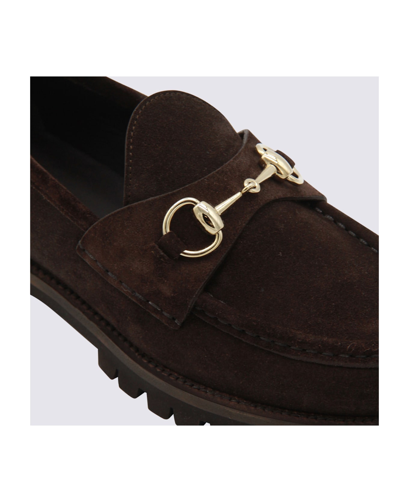 Gucci Dark Brown Loafers - Dark Brown フラットシューズ