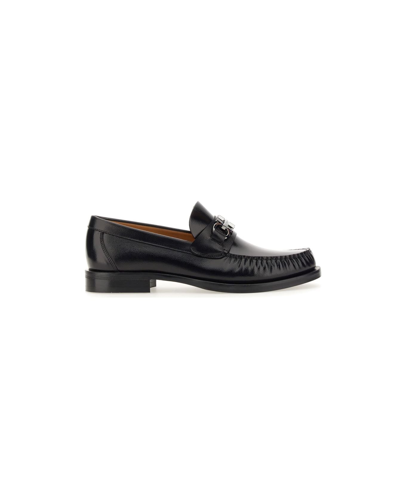 Ferragamo Moccasin Gancini - BLACK