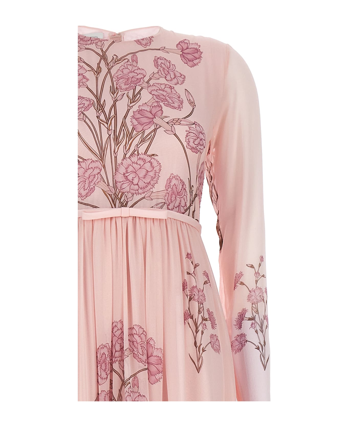 Giambattista Valli 'mini Carnation Bouquets' Long Dress - Pink