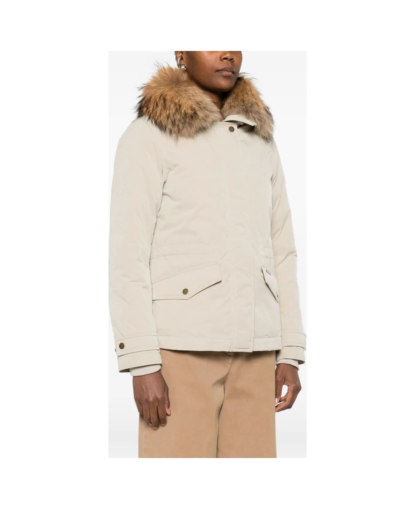 Woolrich Grace Fur Jacket - Oxford Tan
