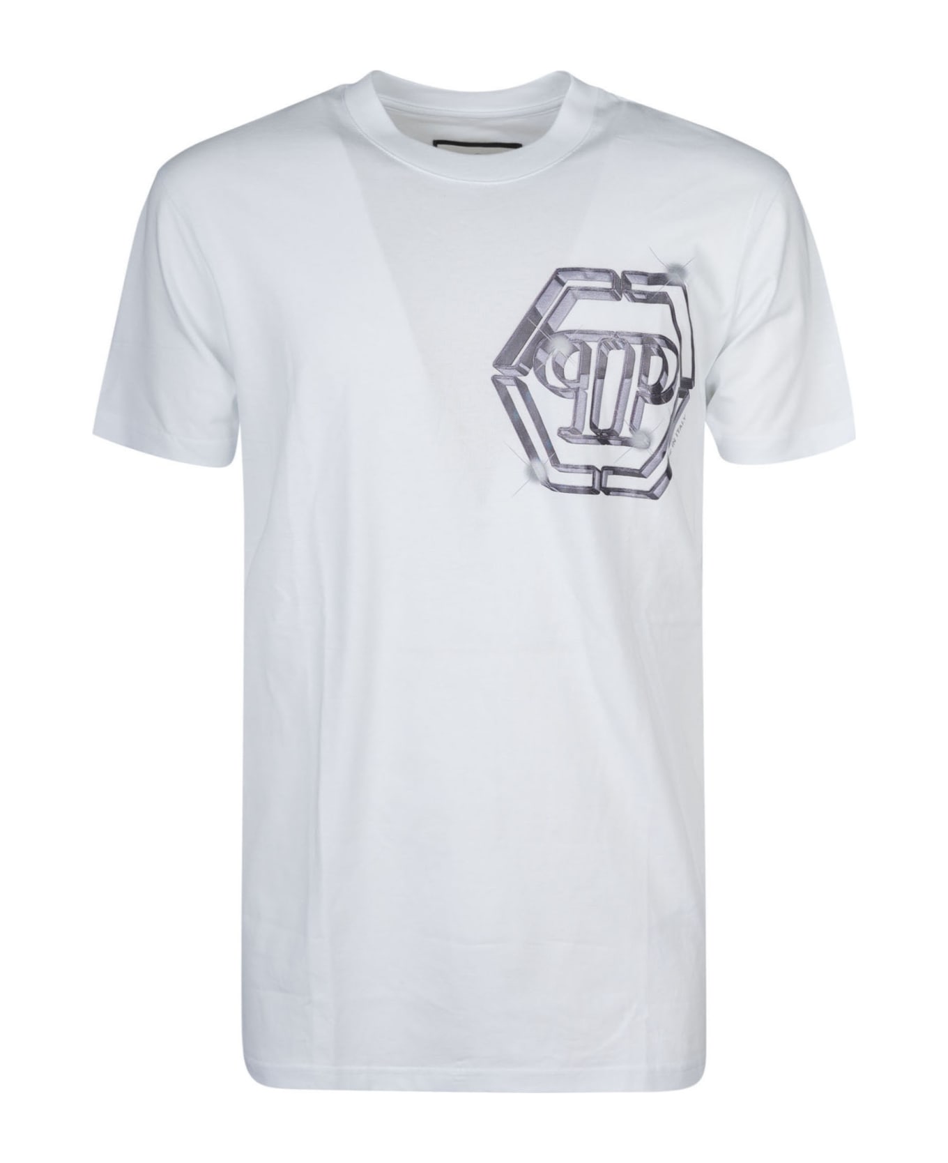 Philipp Plein Pp Glass Round Neck T-shirt - White シャツ