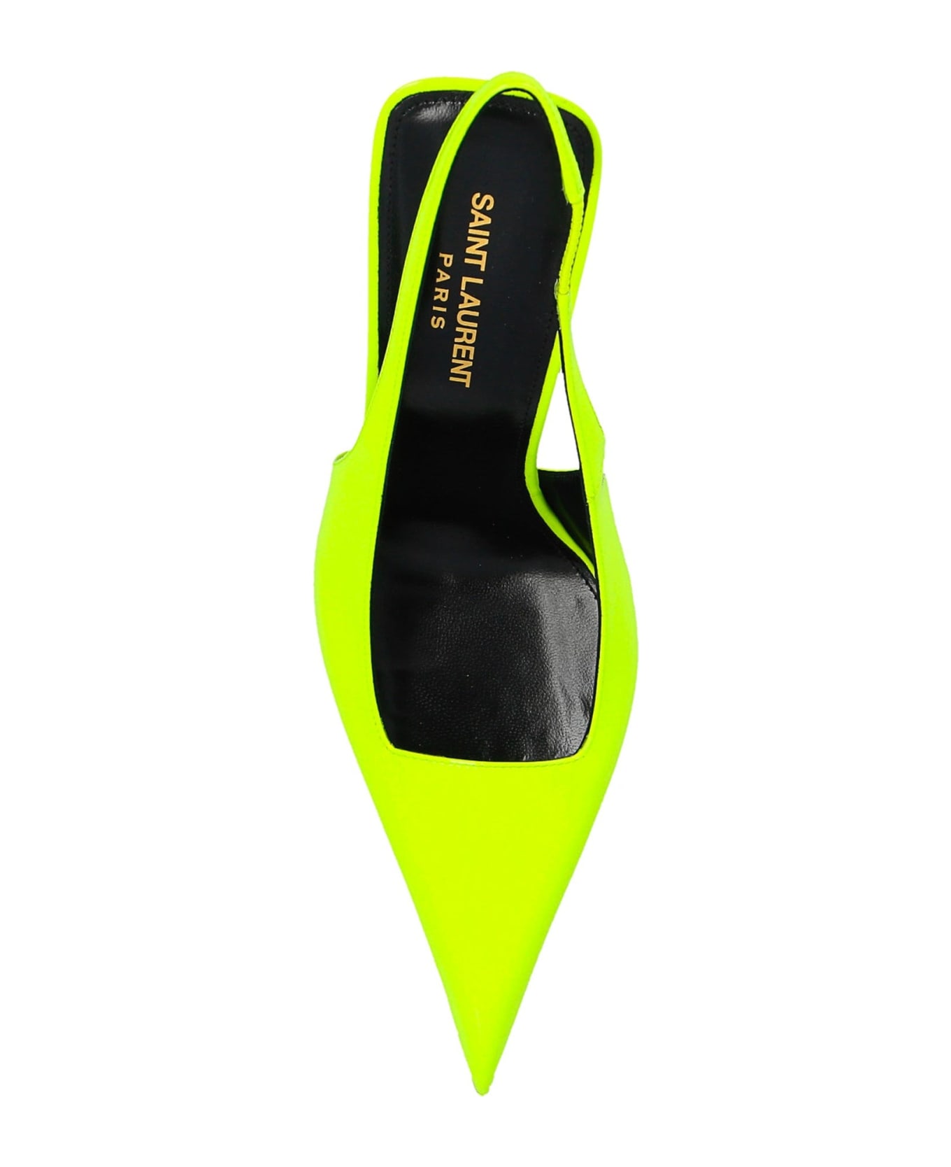 Saint Laurent Kiss 105 Slingback Pumps - Yellow