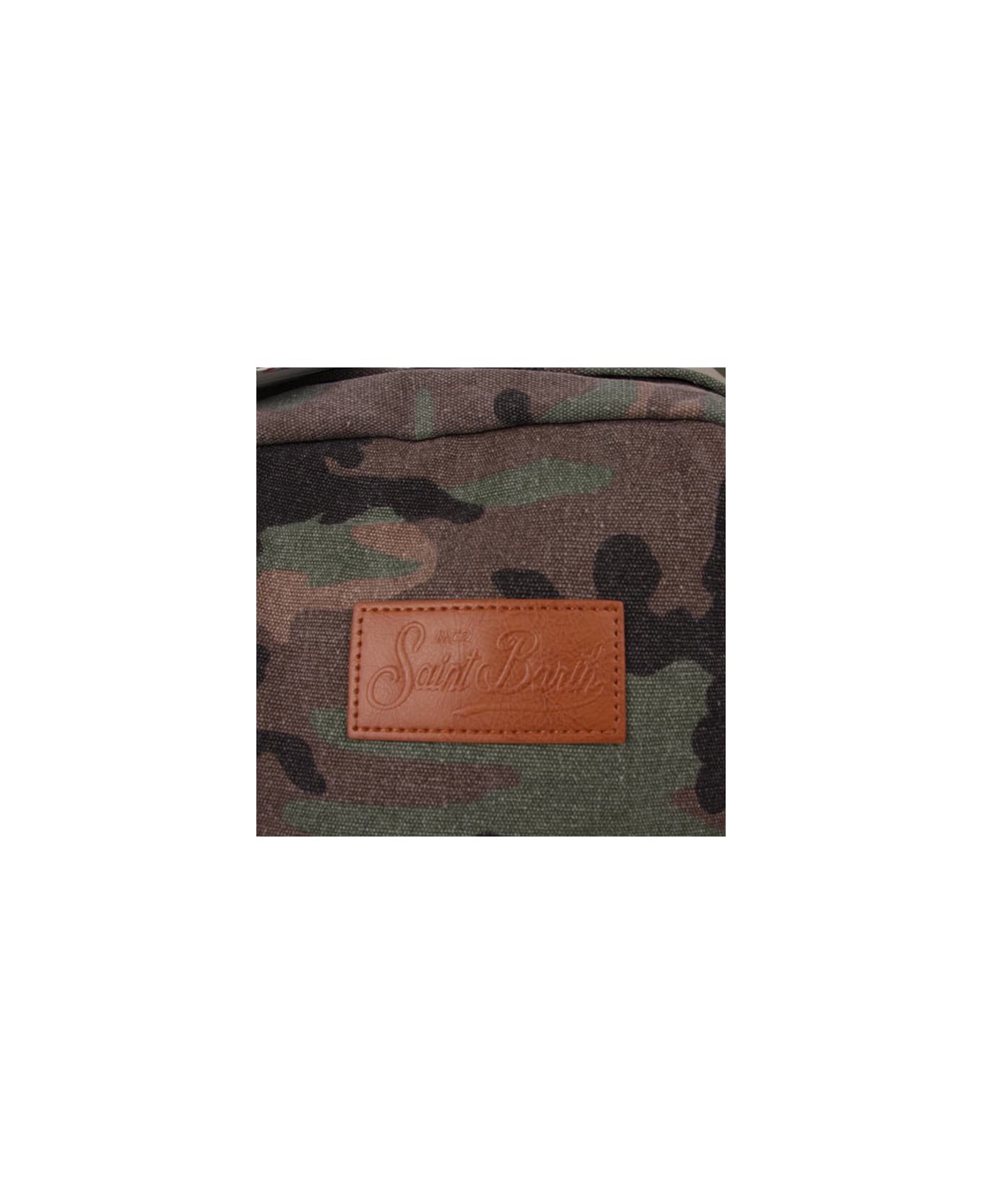 MC2 Saint Barth Military Green Camouflage Canvas Backpack - GREEN
