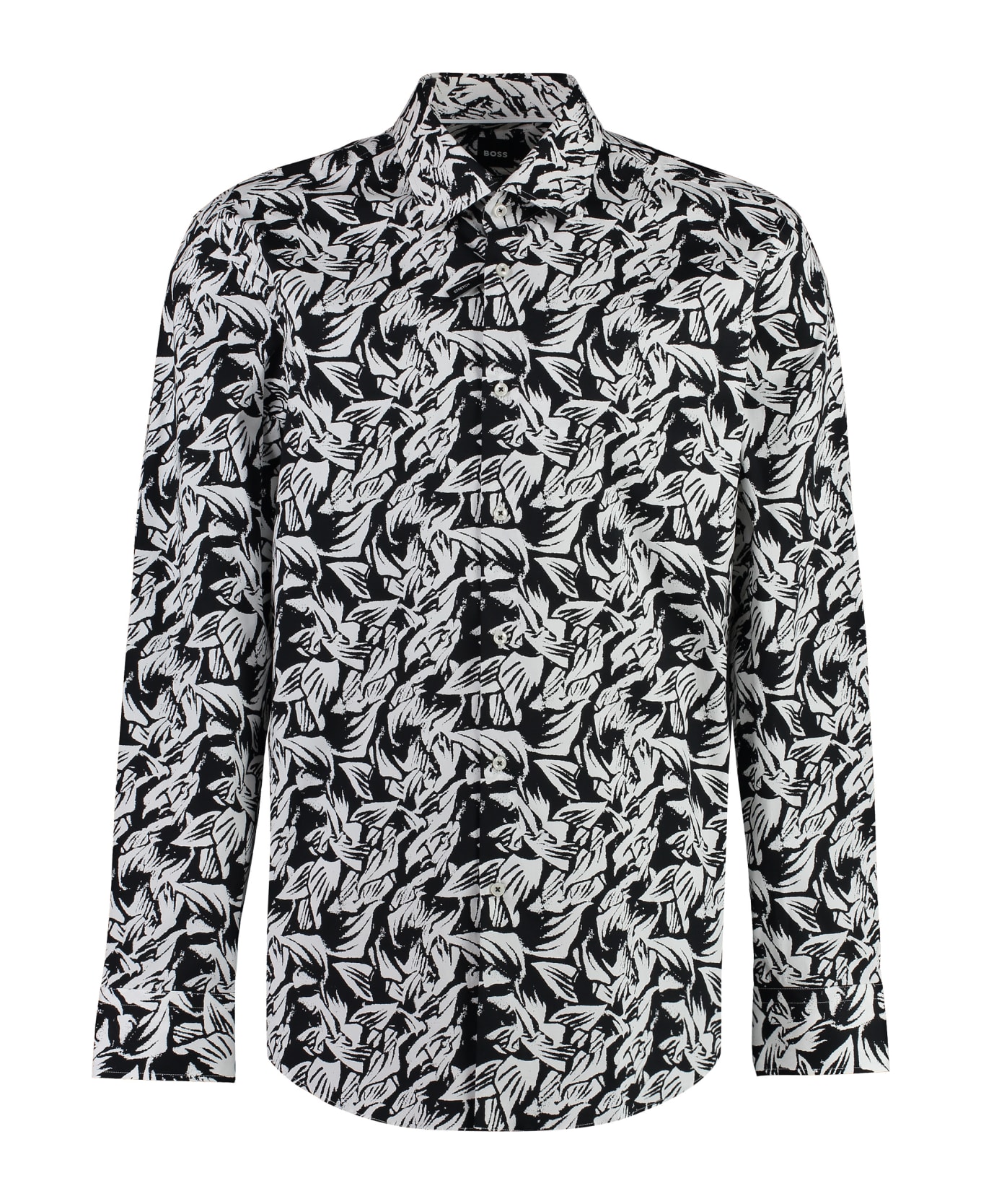 Hugo Boss Printed Cotton Shirt - black シャツ
