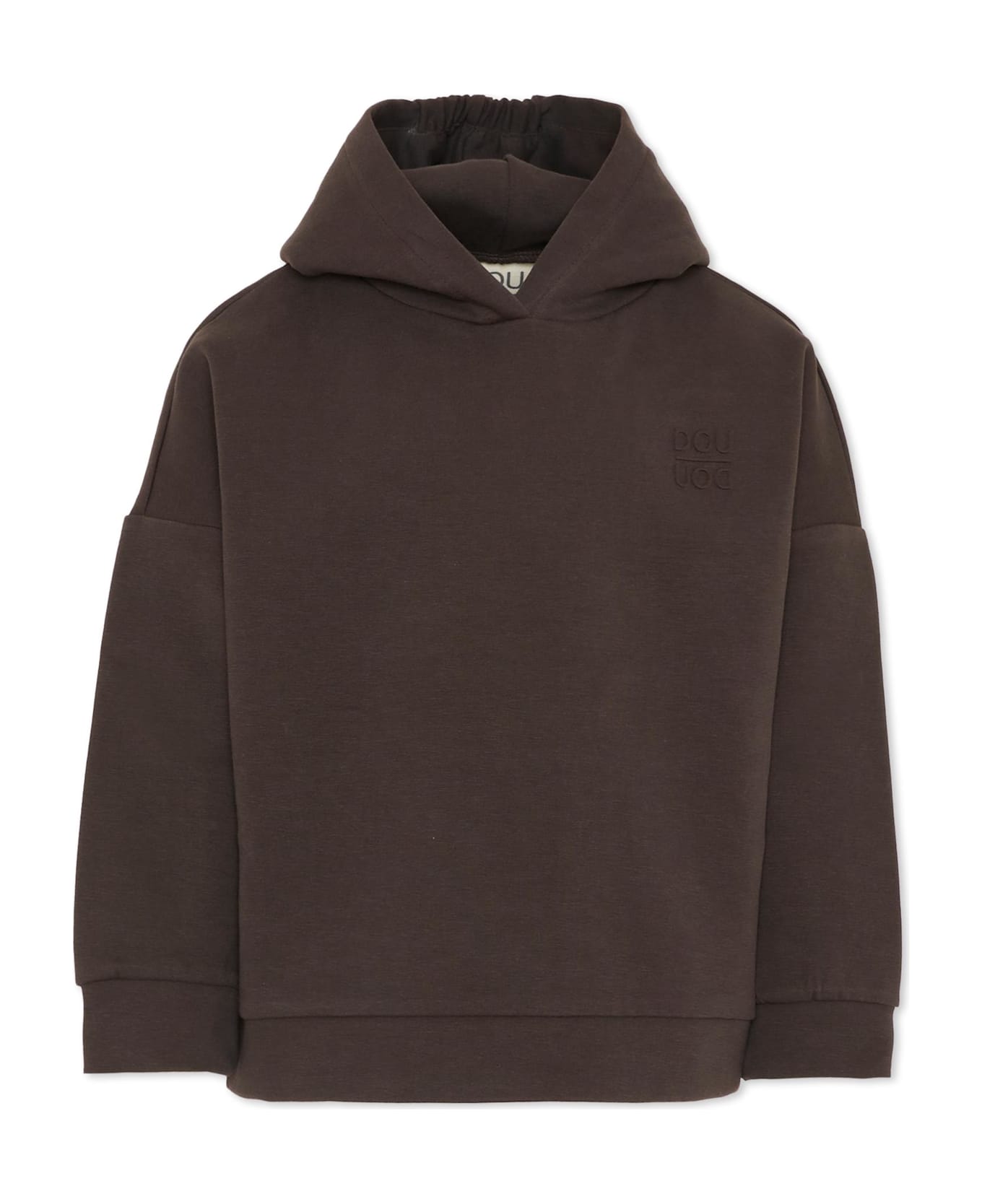 Douuod Brown Sweatshirt For Girl With Logo - Brown