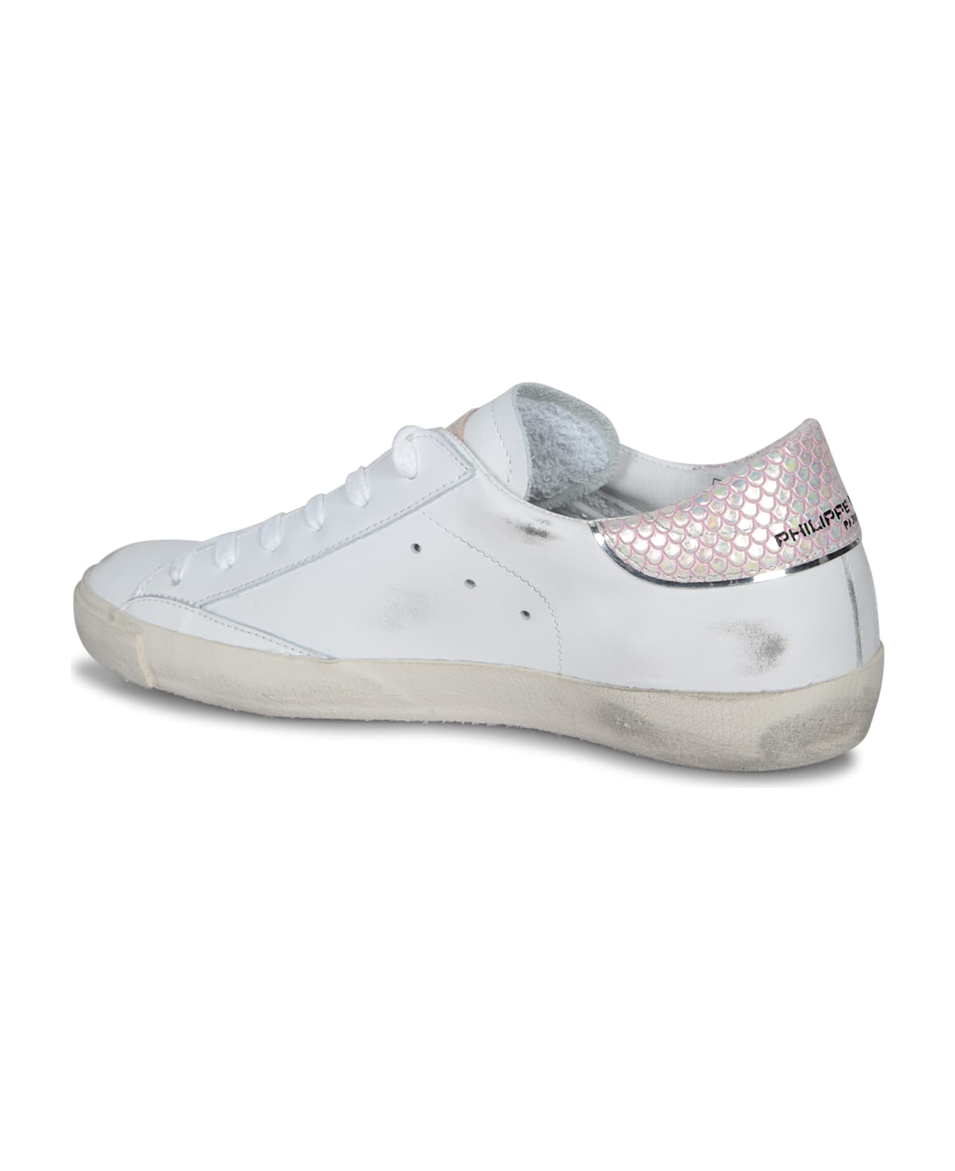 Philippe Model Prsx Low White-pink Sneakers - White