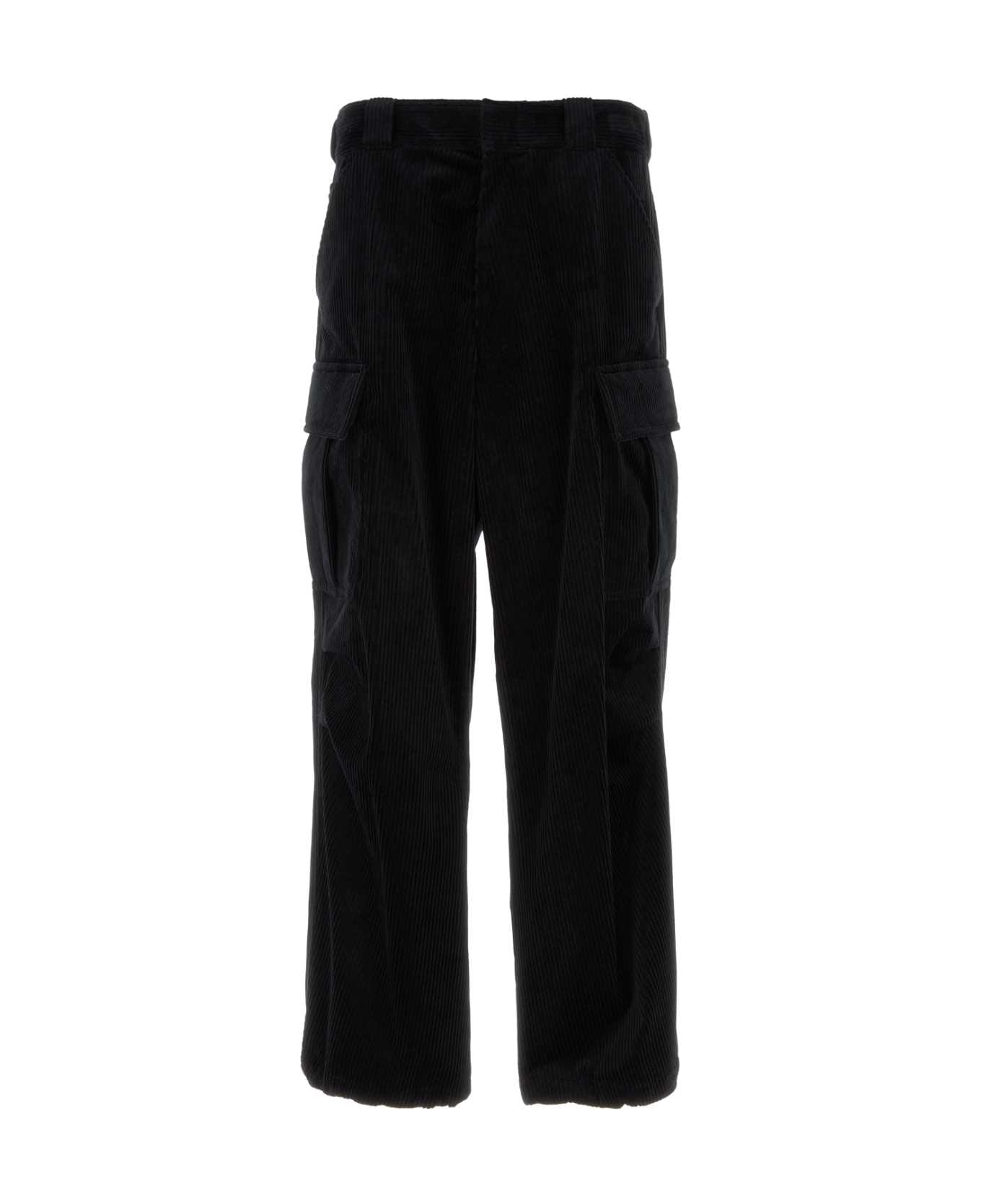 Prada Black Corduroy Cargo Pant - NERO