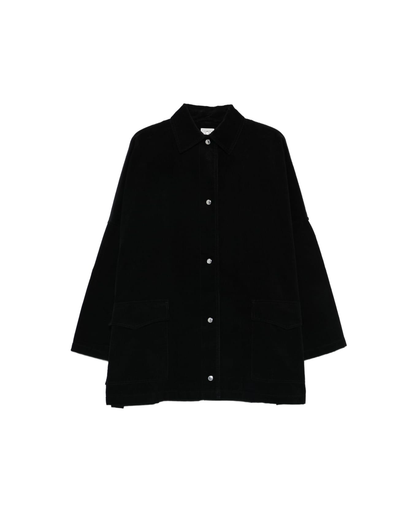 Totême Cotton Overshirt Jacket - Black