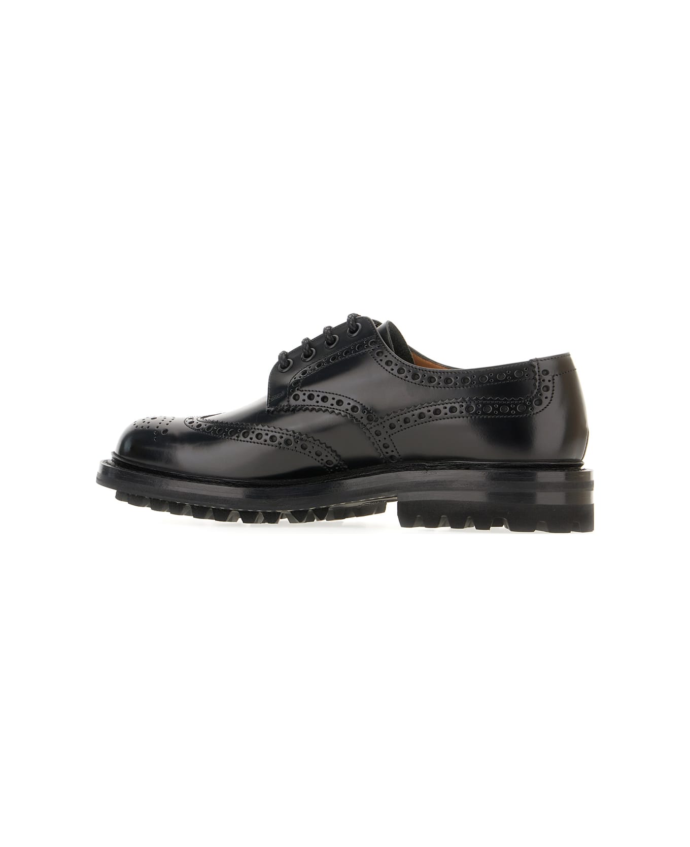 Church's Black Leather Pherson Lace-up Shoes - BLACK
