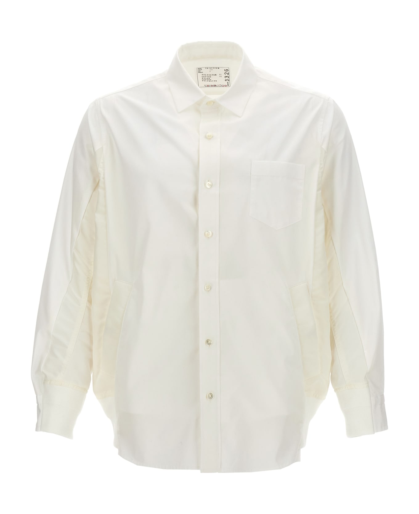 Sacai Nylon Insert Shirt - OFFWHITE シャツ