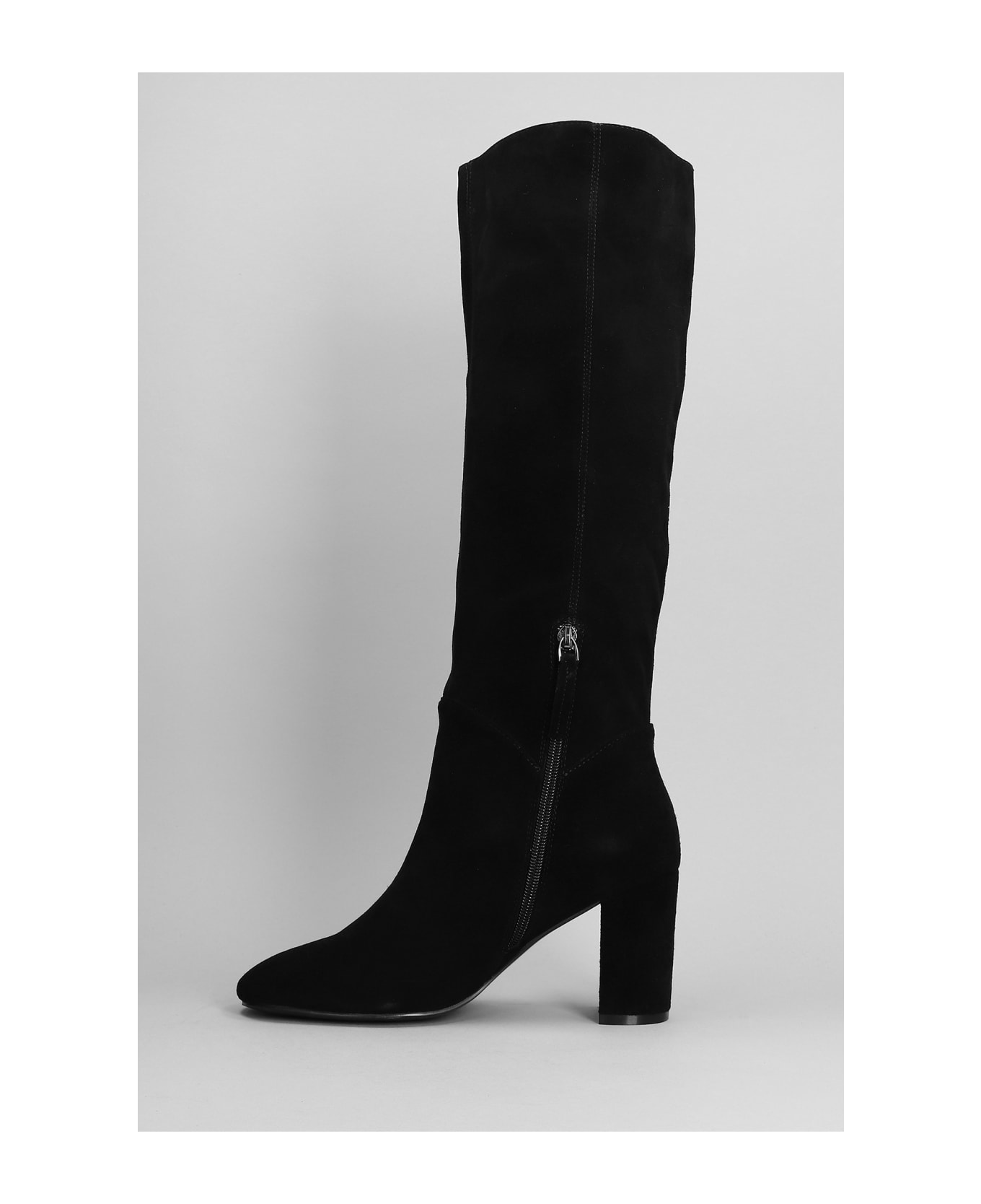 Bibi Lou High Heels Boots In Black Suede - black