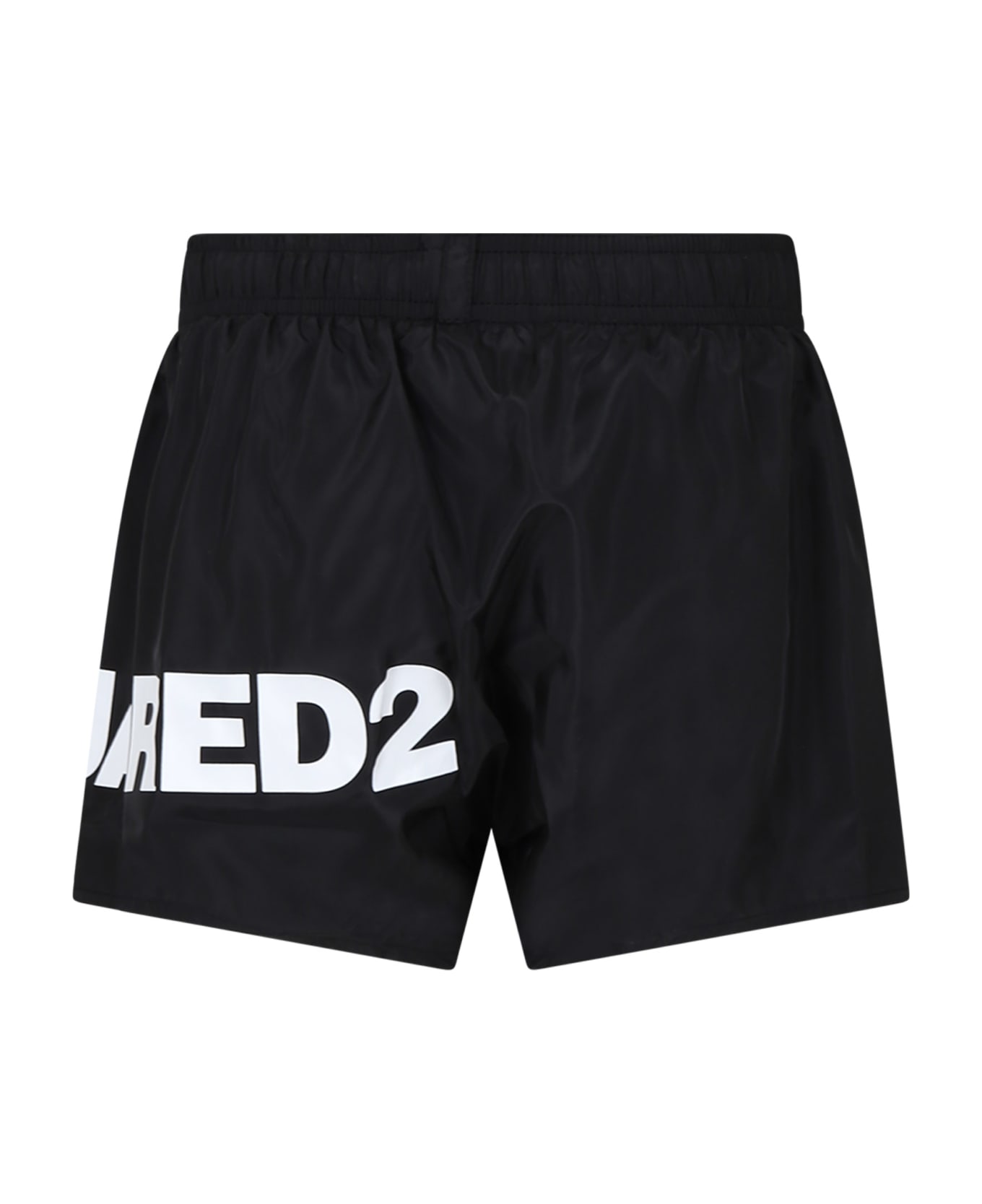 Dsquared2 Black Swim Shorts For Boy With Logo - Black