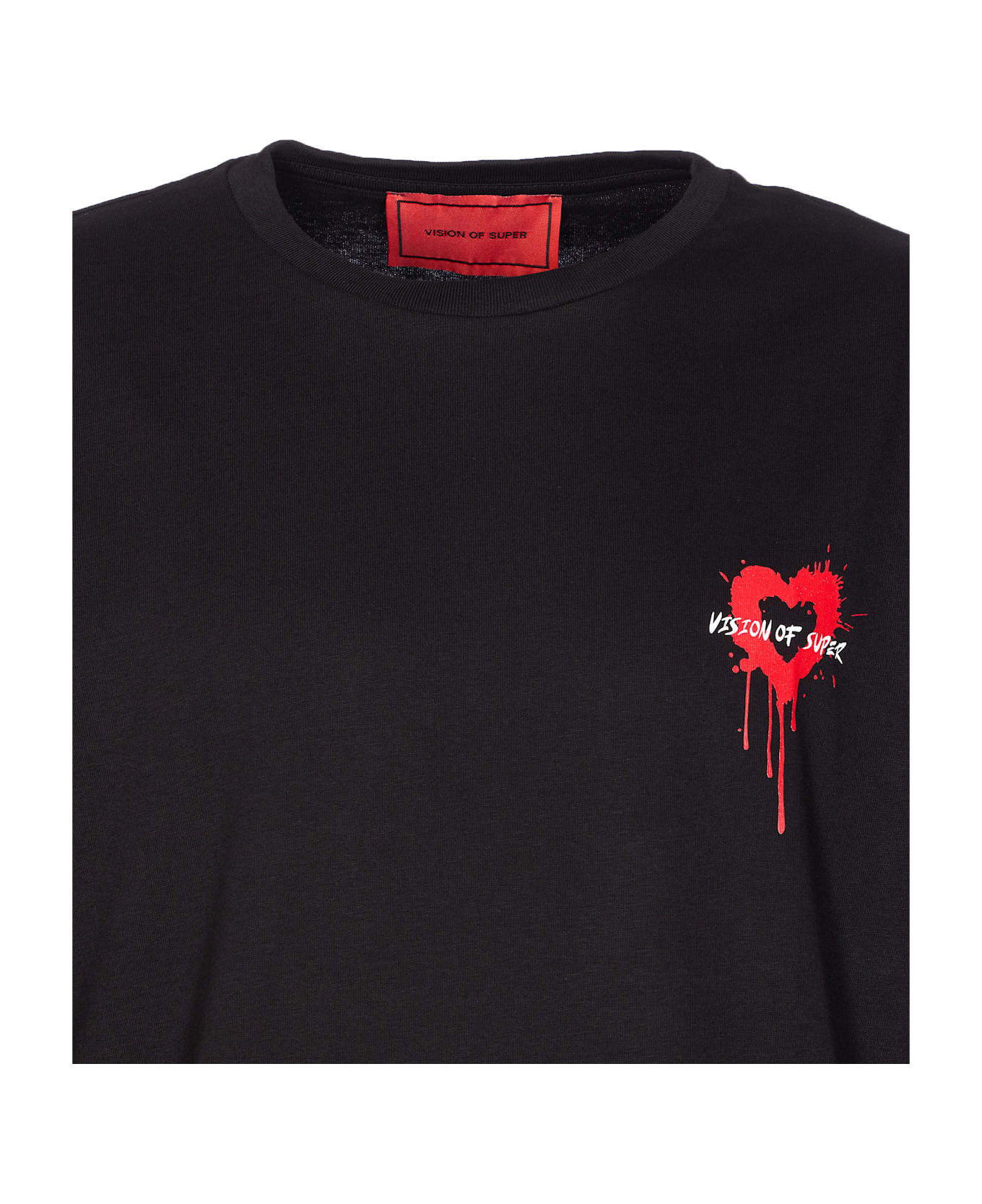 Vision of Super Double Sleeves Puff Print T-shirt - Black
