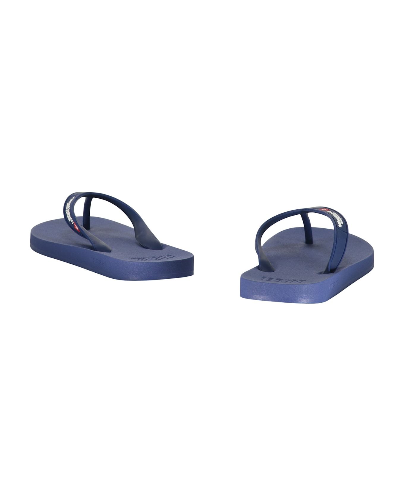 Diesel Elegant Dark Blue Flip Flops, Summer Comfort - blue