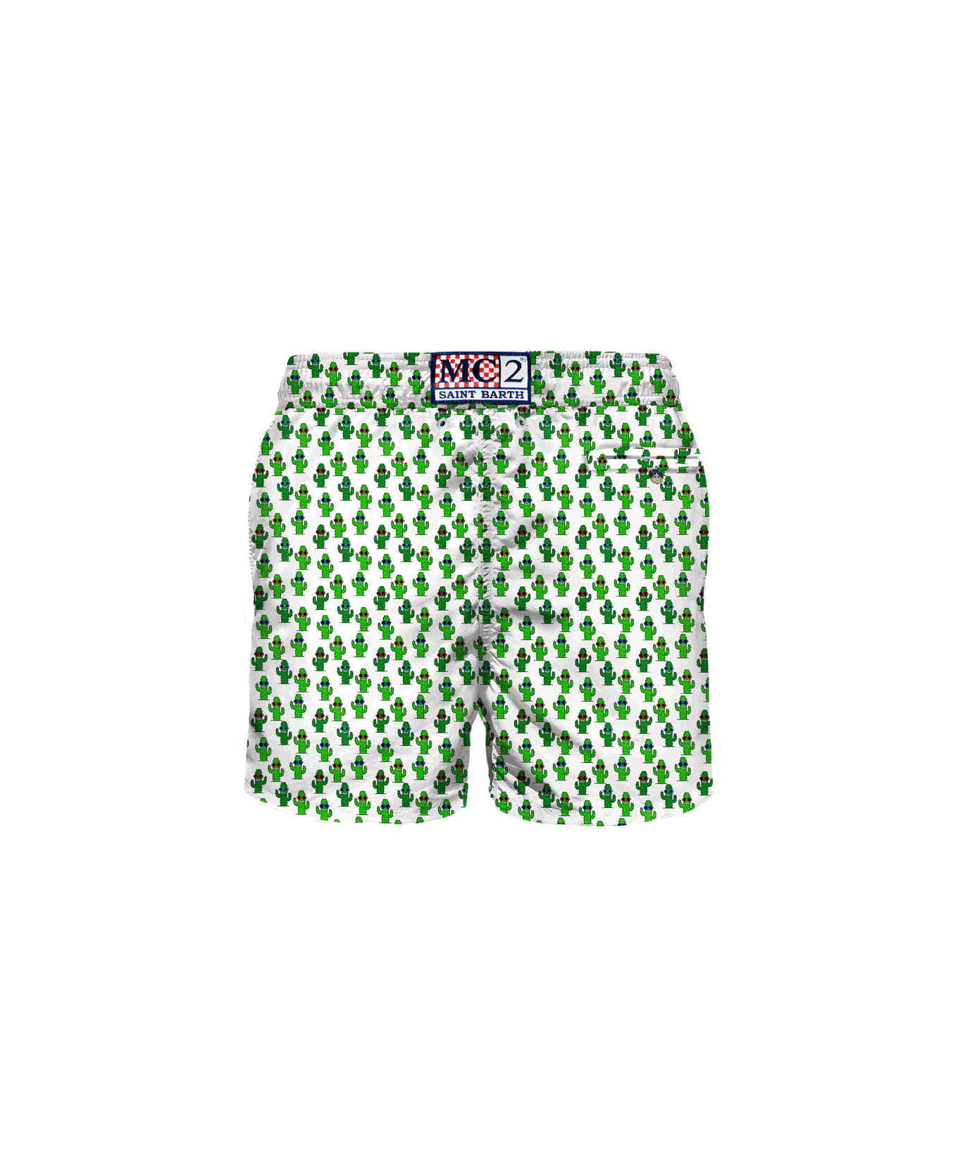 MC2 Saint Barth Classic Swim Short Cactus Sun - WHITE
