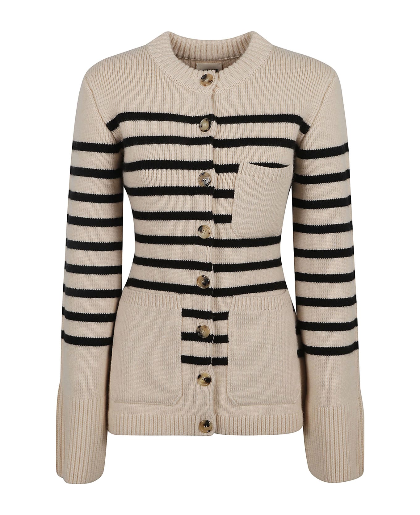 Khaite Stripe Buttoned Cardigan - Multicolor