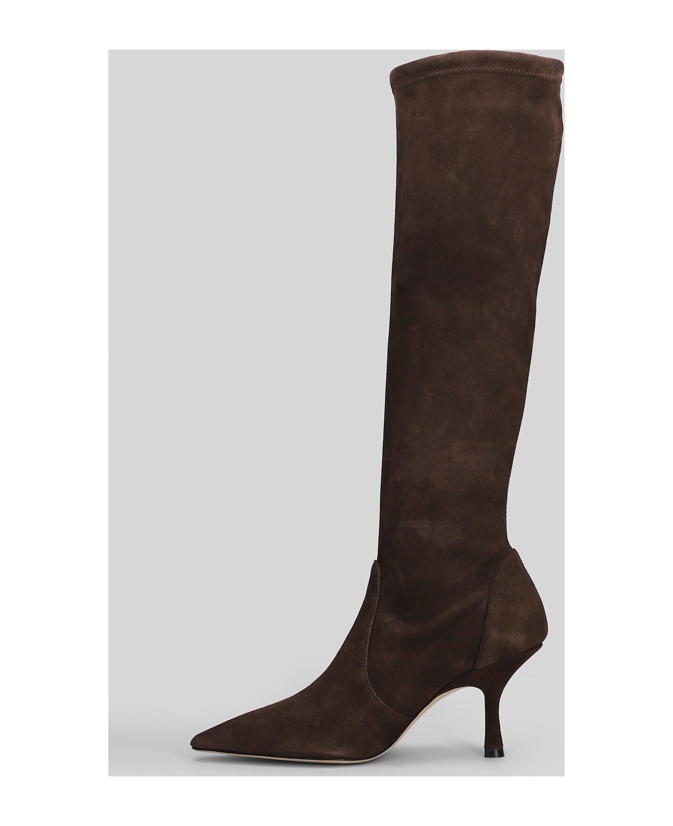 Stuart Weitzman Naomi 75 High Heels Boots In Brown Suede - brown