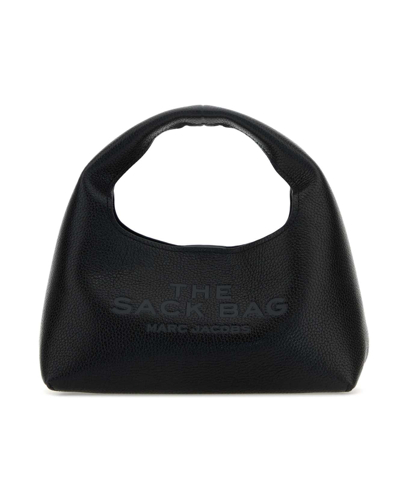 Marc Jacobs Black Leather Mini The Sack Bag Handbag - Black