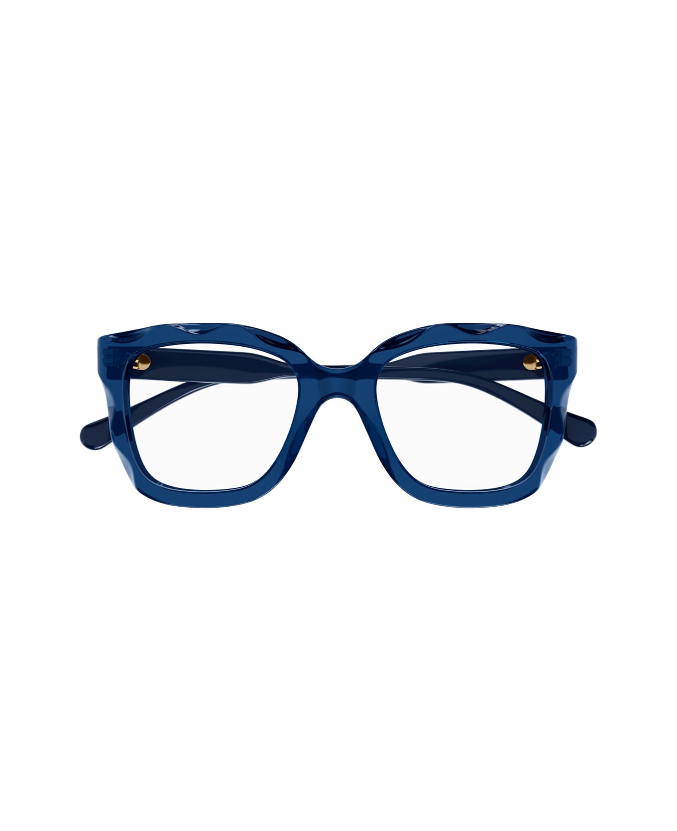 Chloé Ch0229o Linea Chloé 004 Blue Transparent Glasses - Blu