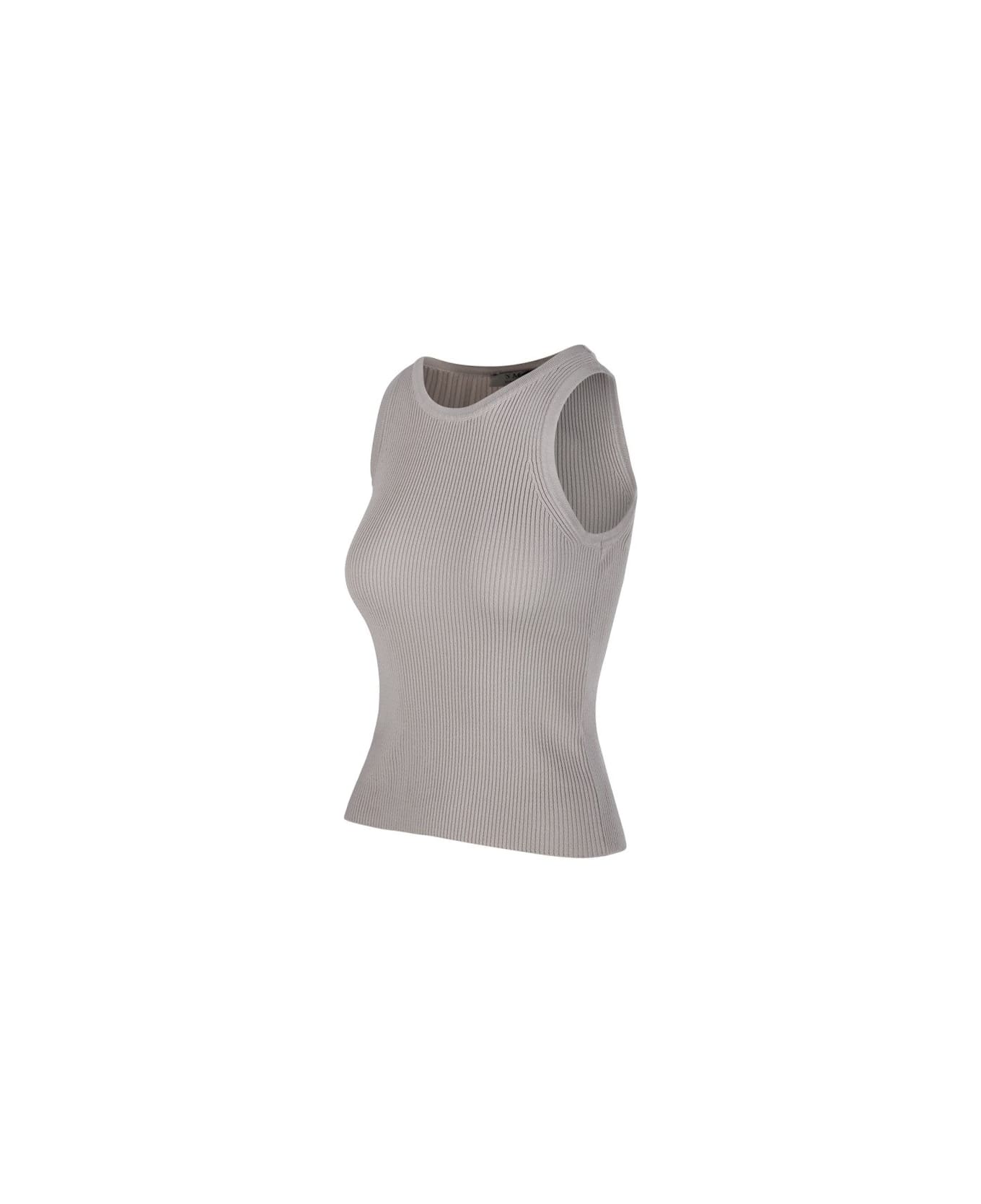 'S Max Mara Crewneck Sleeveless Top - Ecru