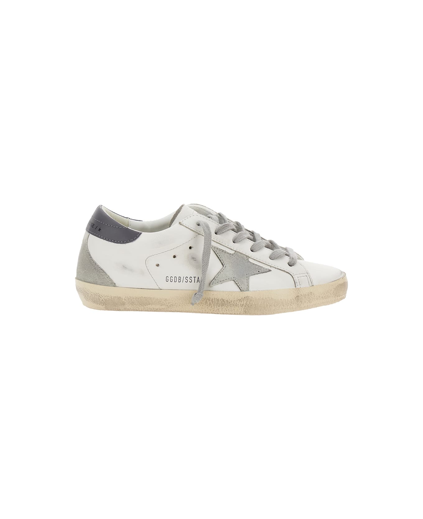 Golden Goose White Low Top Sneakers With Star Patch In Vintage Leather Woman - White