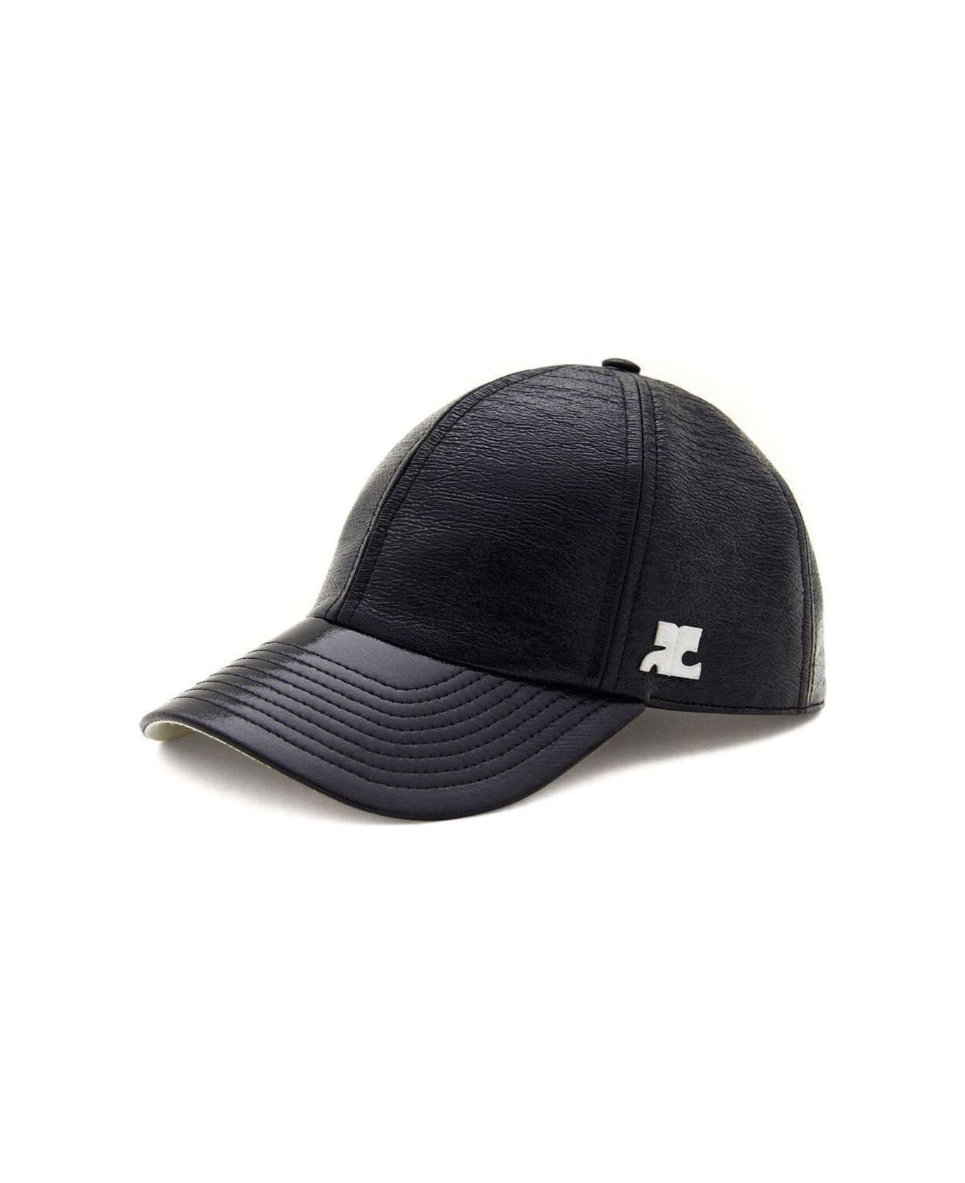 Courrèges Logo Patch Baseball Cap - BLACK 帽子