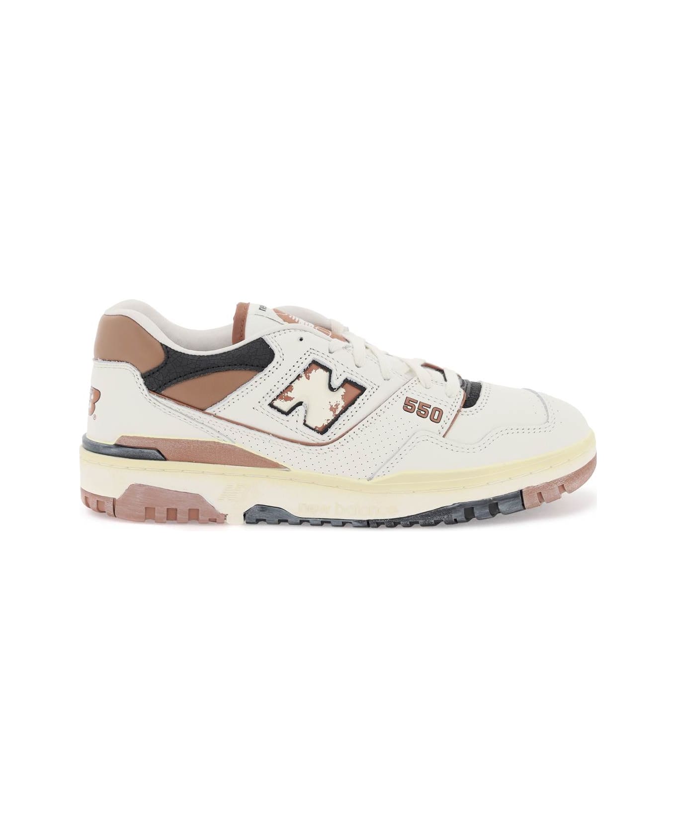 New Balance Vintage-effect 550 Sneakers - OFF WHITE BROWN (White)