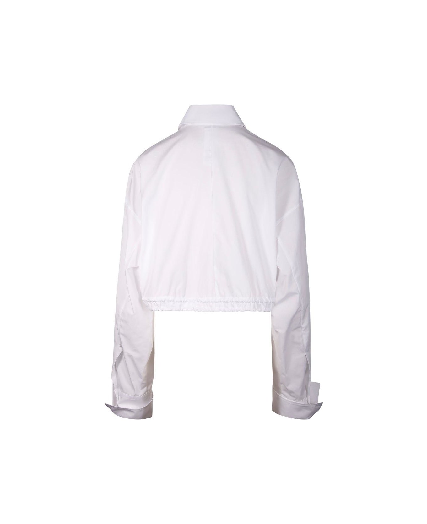 SportMax Buttoned Long-sleeved Cropped Shirt - Bianco ottico シャツ