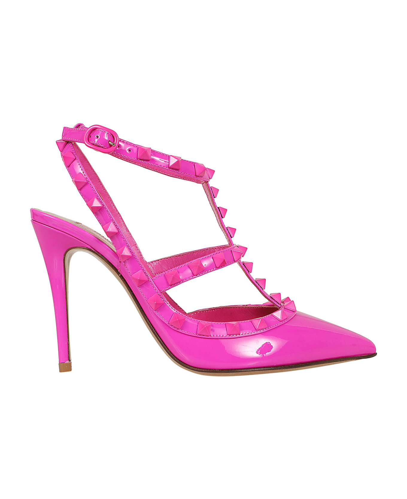 Valentino Garavani Ankle Strap Rockstud T. 100 - Uwt Pink Pp ハイヒール
